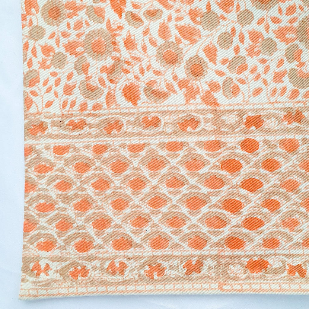 Block printed organic cotton placemats set of 2