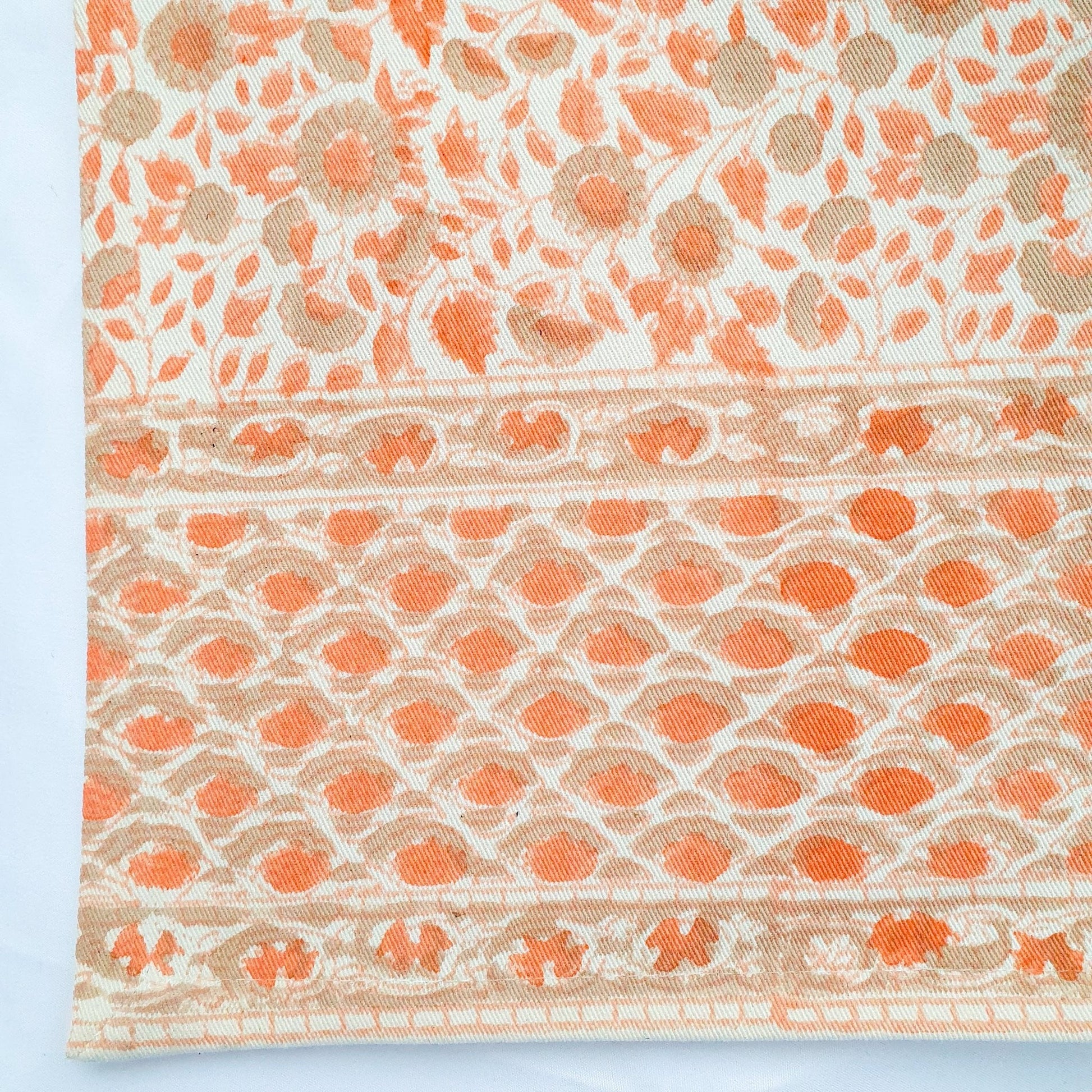 Block printed organic cotton placemats set of 2