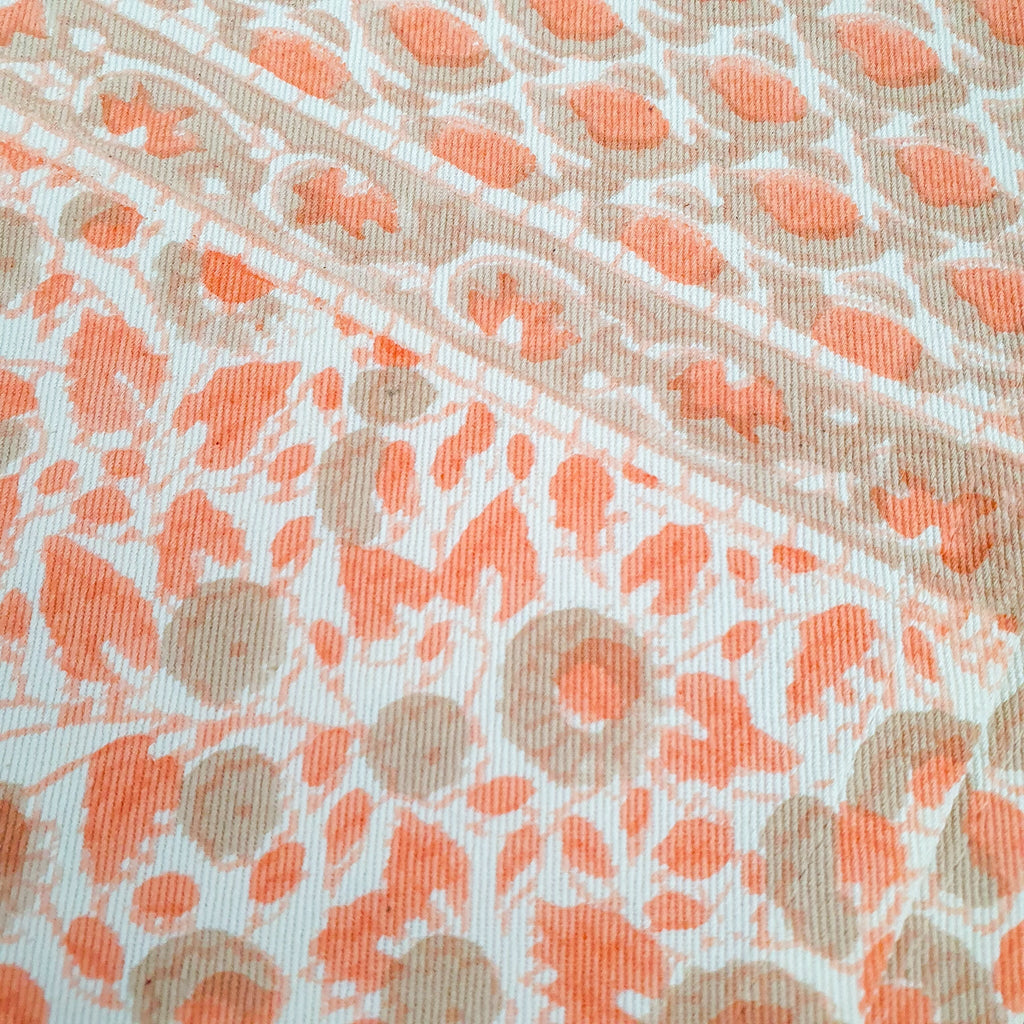 Block printed organic cotton placemats set of 2