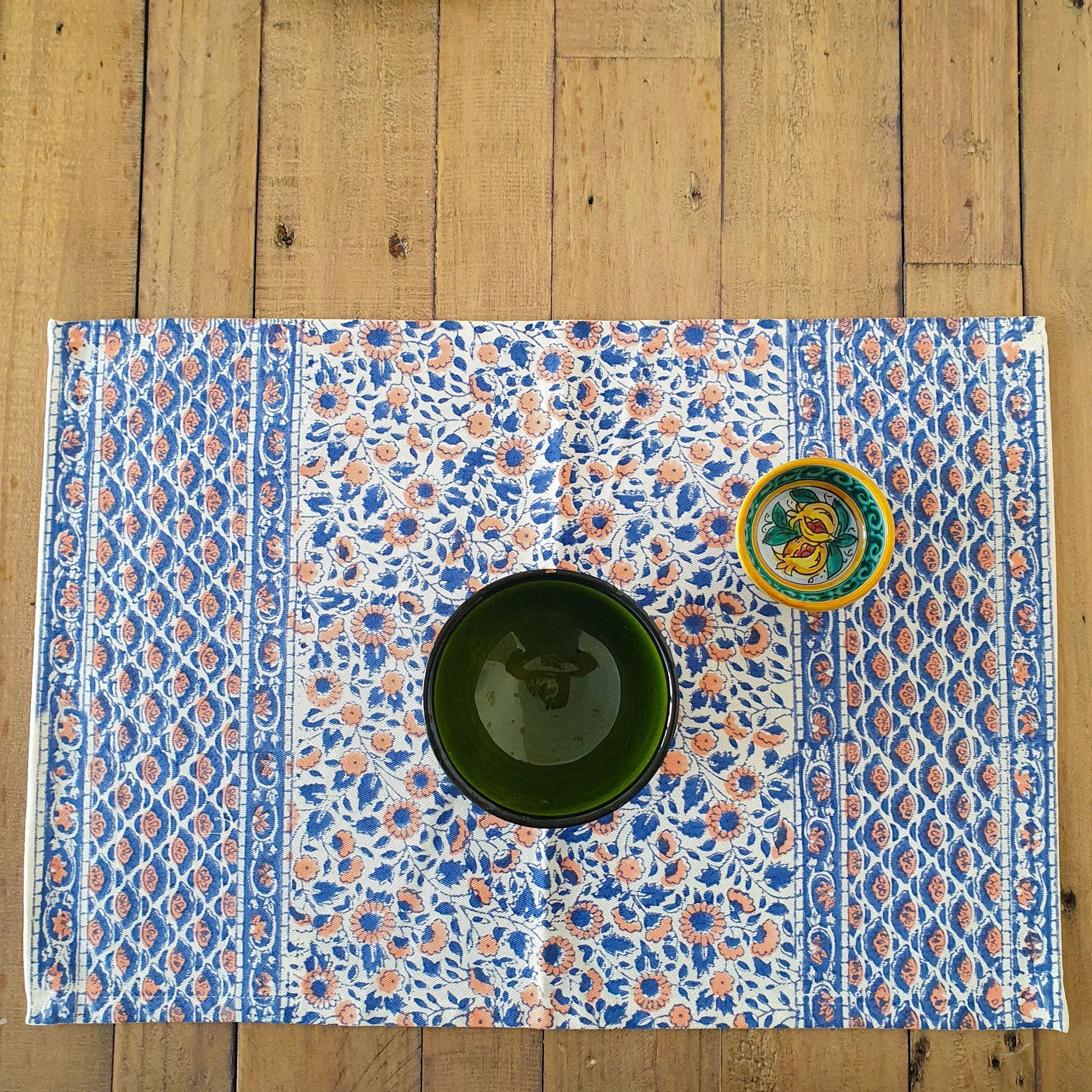 Block Printed Organic Cotton Placemats Set of 2