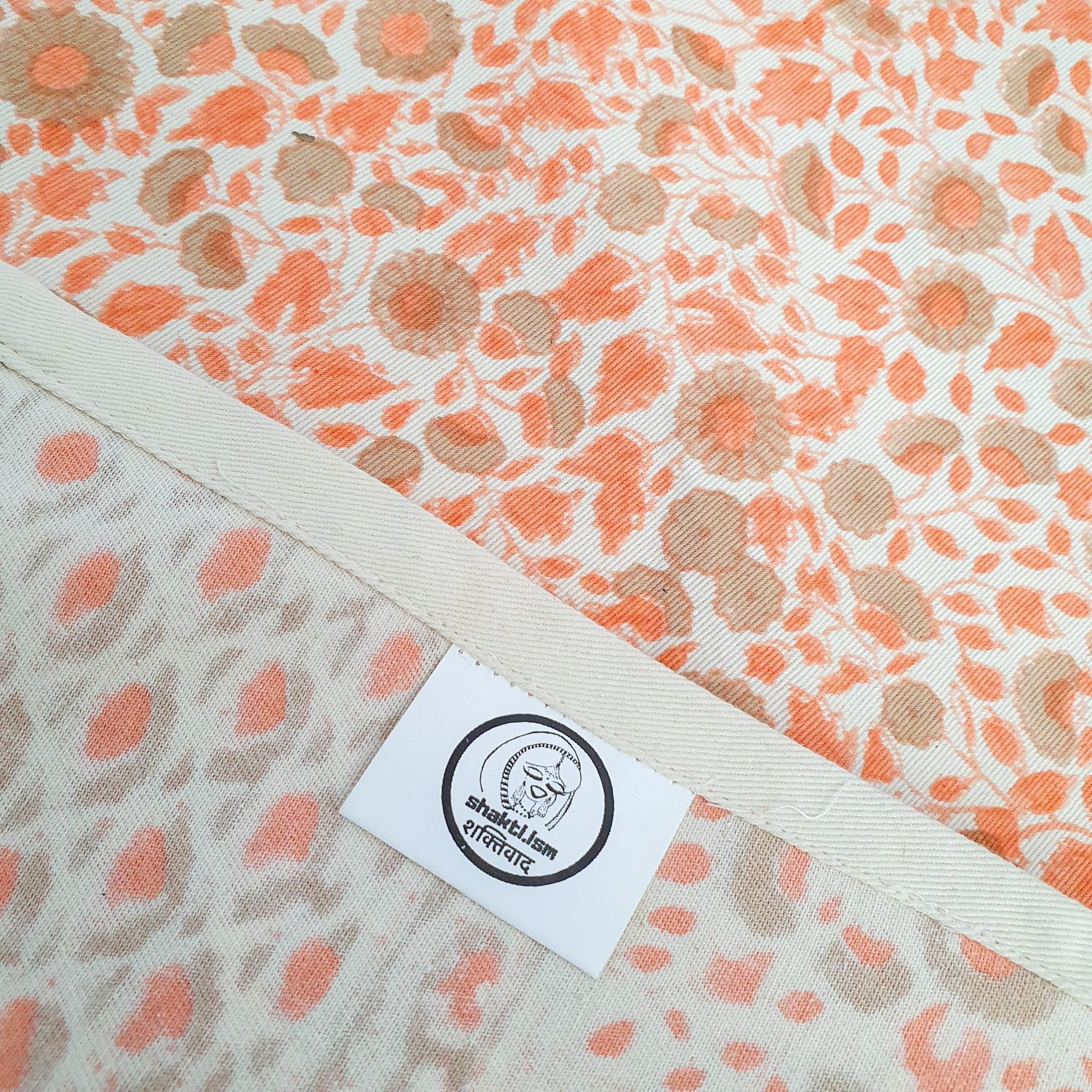 Block printed organic cotton placemats set of 2