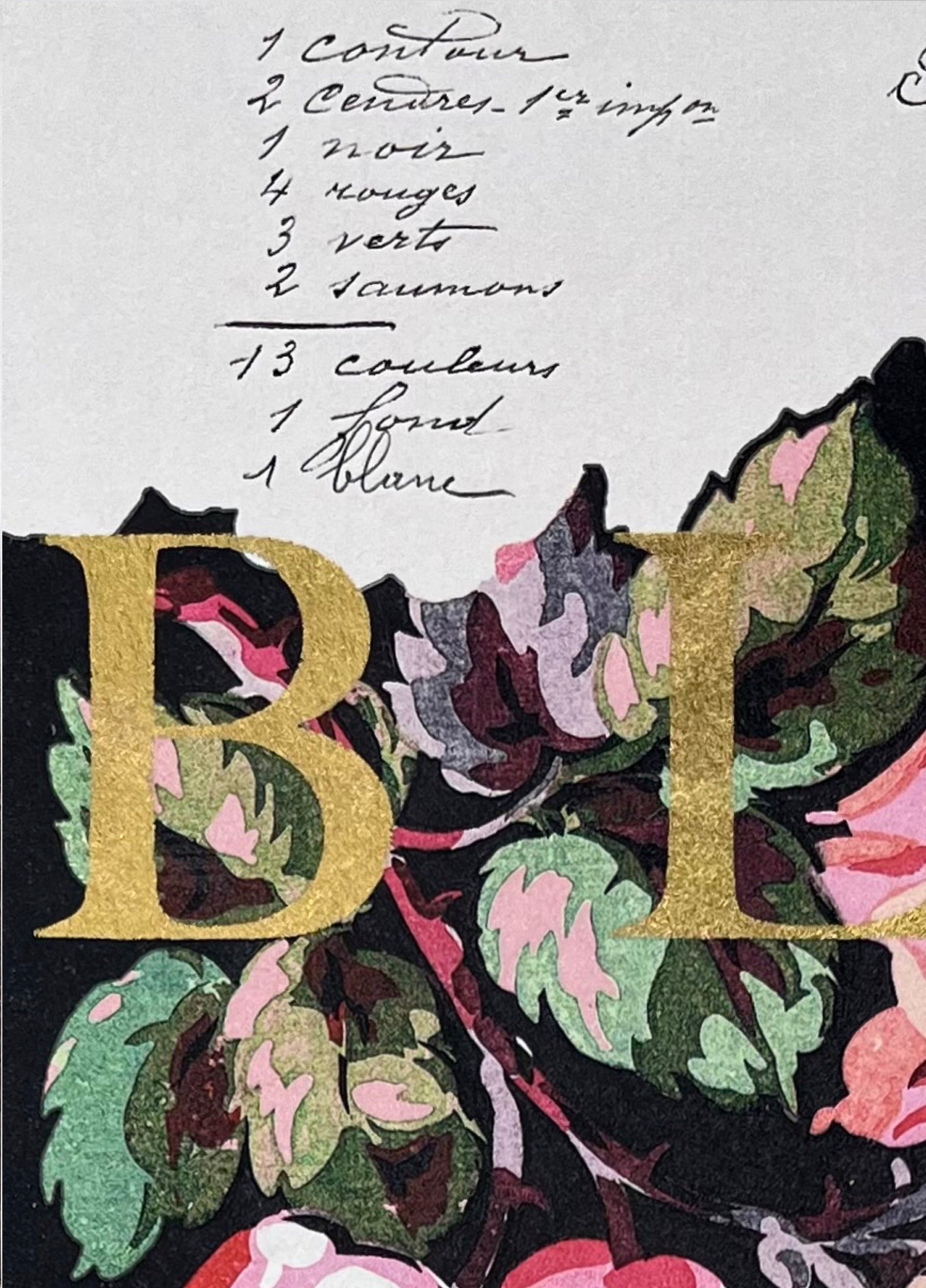 Blood Rose Limited Edition Gold Leaf Print Poster