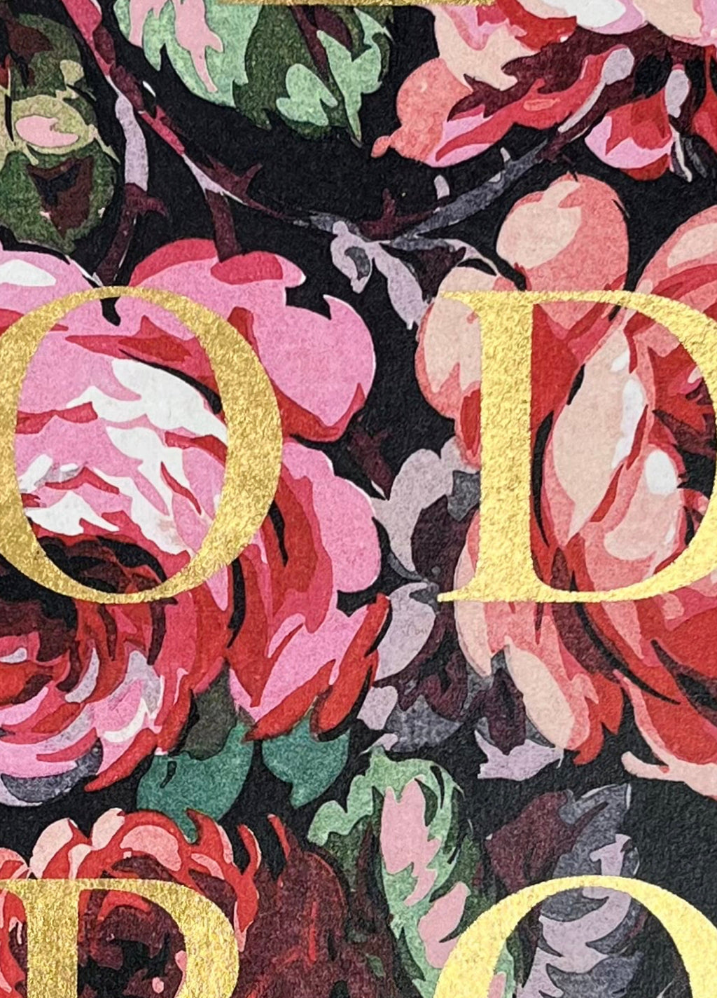 Blood Rose Limited Edition Gold Leaf Print Poster