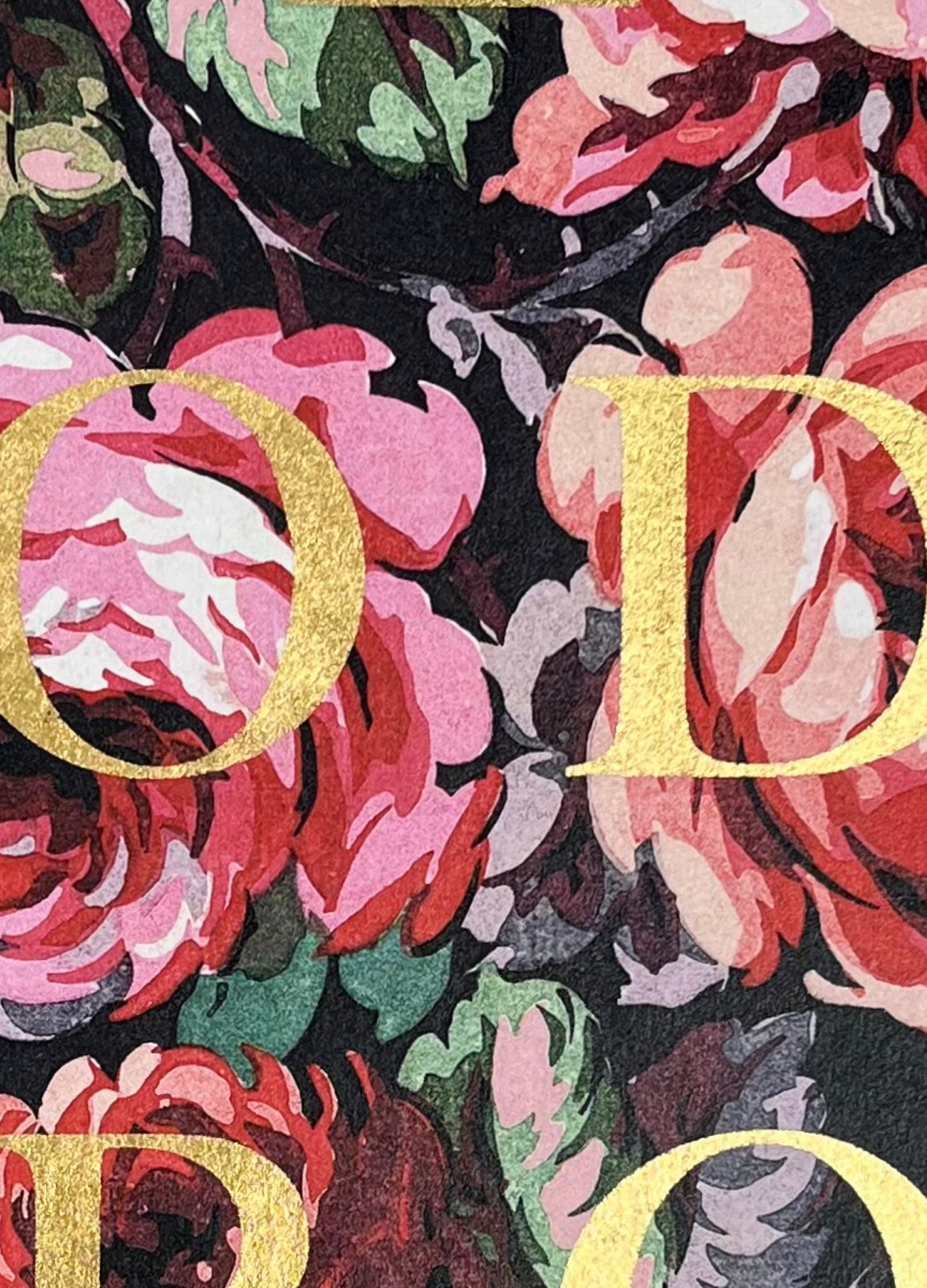 Blood Rose Limited Edition Gold Leaf Print Poster