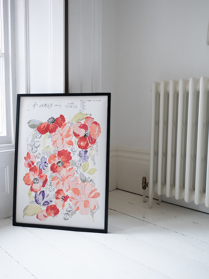 Bloomsbury Blooms Vintage Archive Poster Print