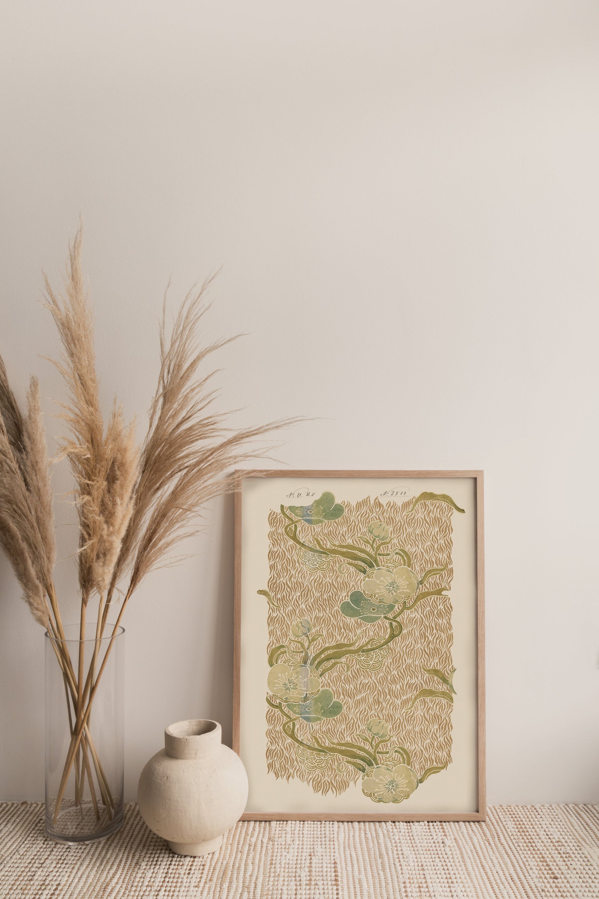 Nouveau Blossoms Vintage Archive Poster Print