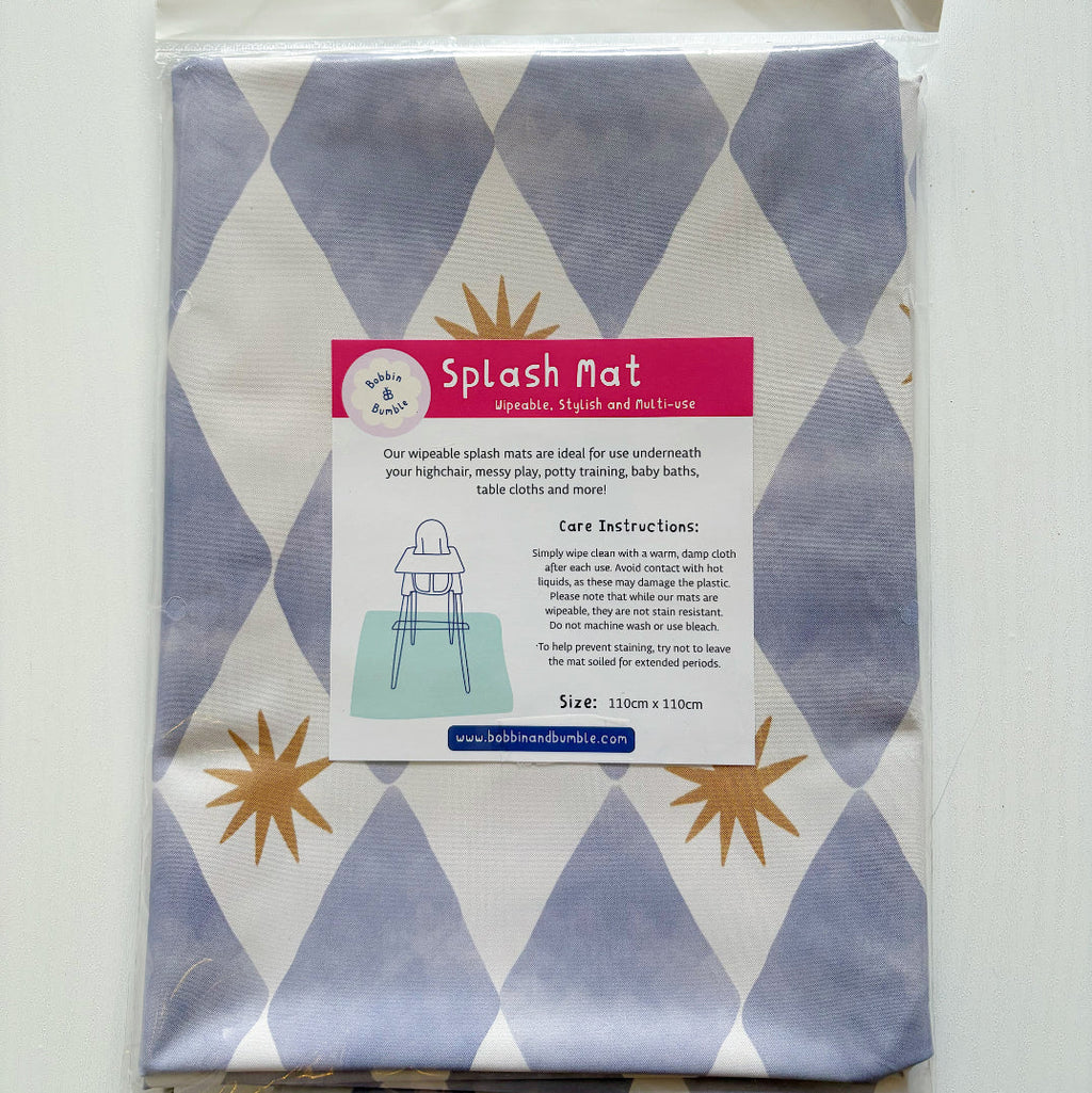 Splash mat - Blue Harlequin