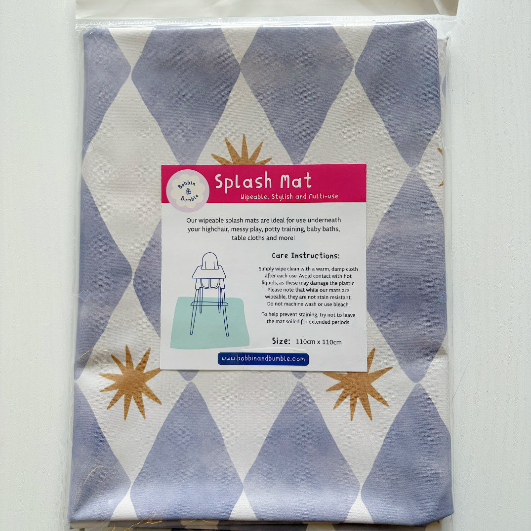 Splash mat - Blue Harlequin