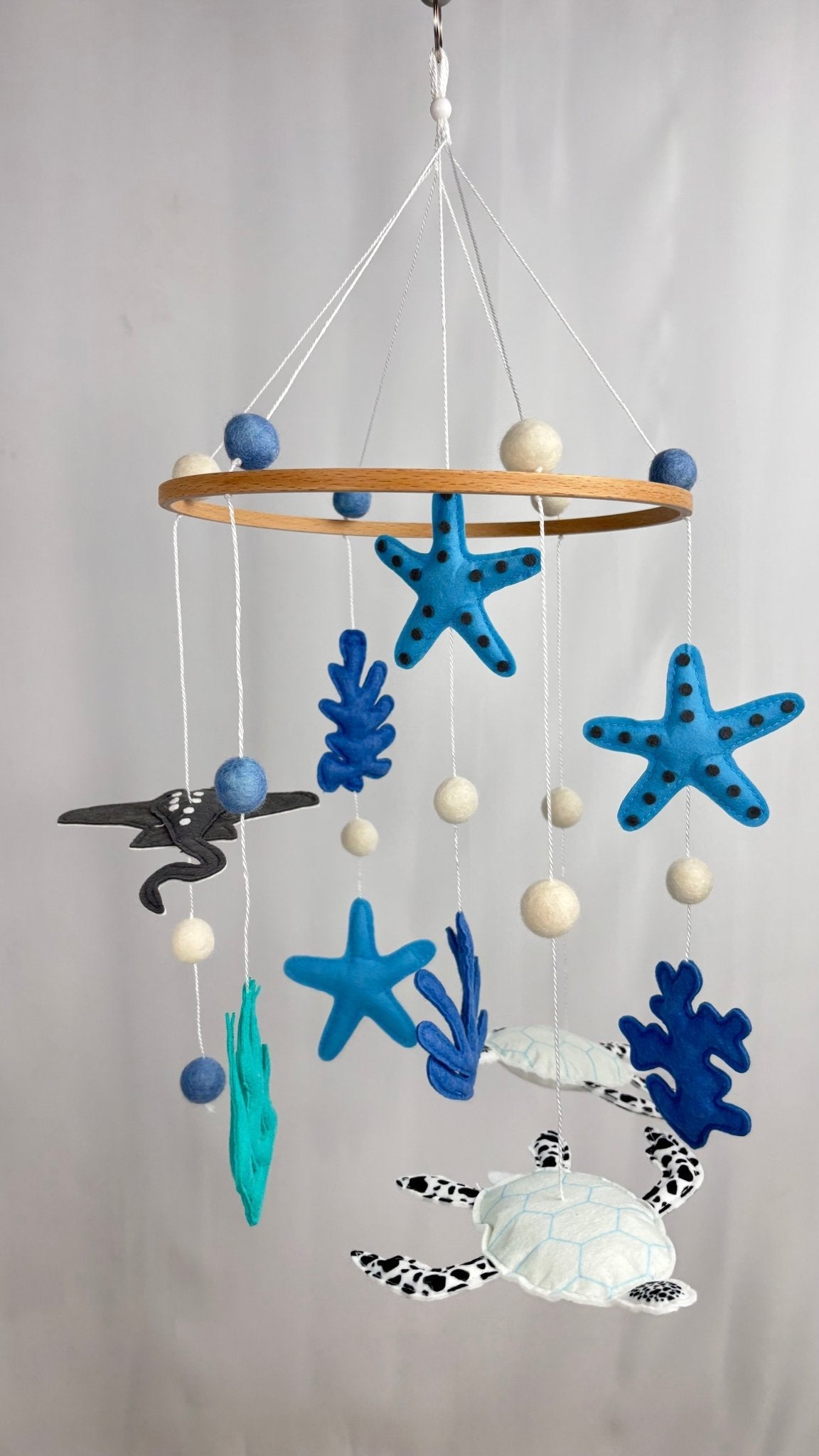 Blue Sea Cot Mobile Handcrafted Nursery Decor