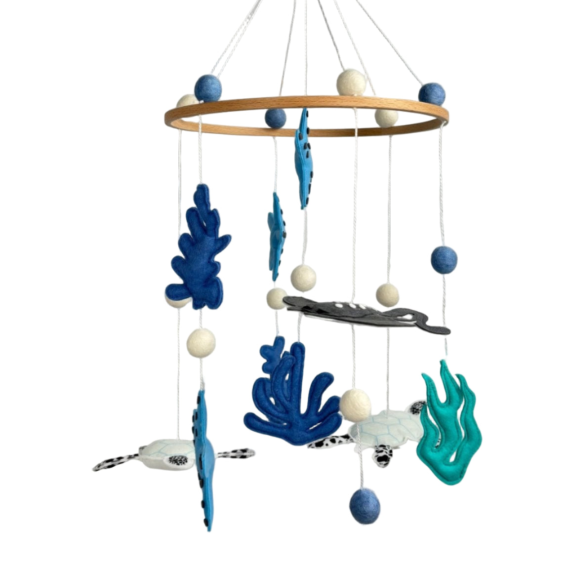 Blue Sea Cot Mobile Handcrafted Nursery Decor