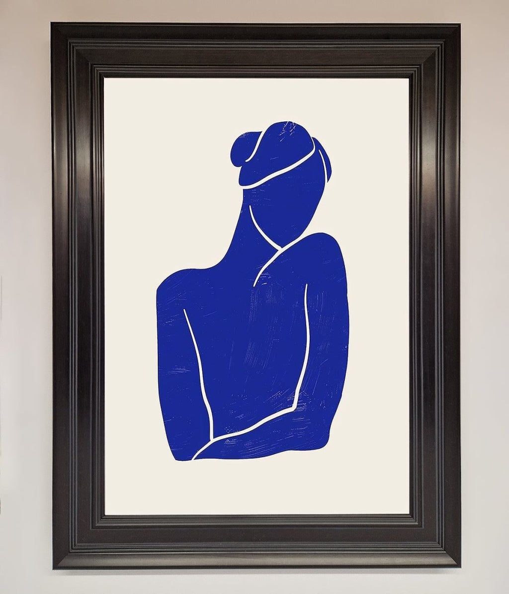Blue Woman Matisse Style Framed Poster