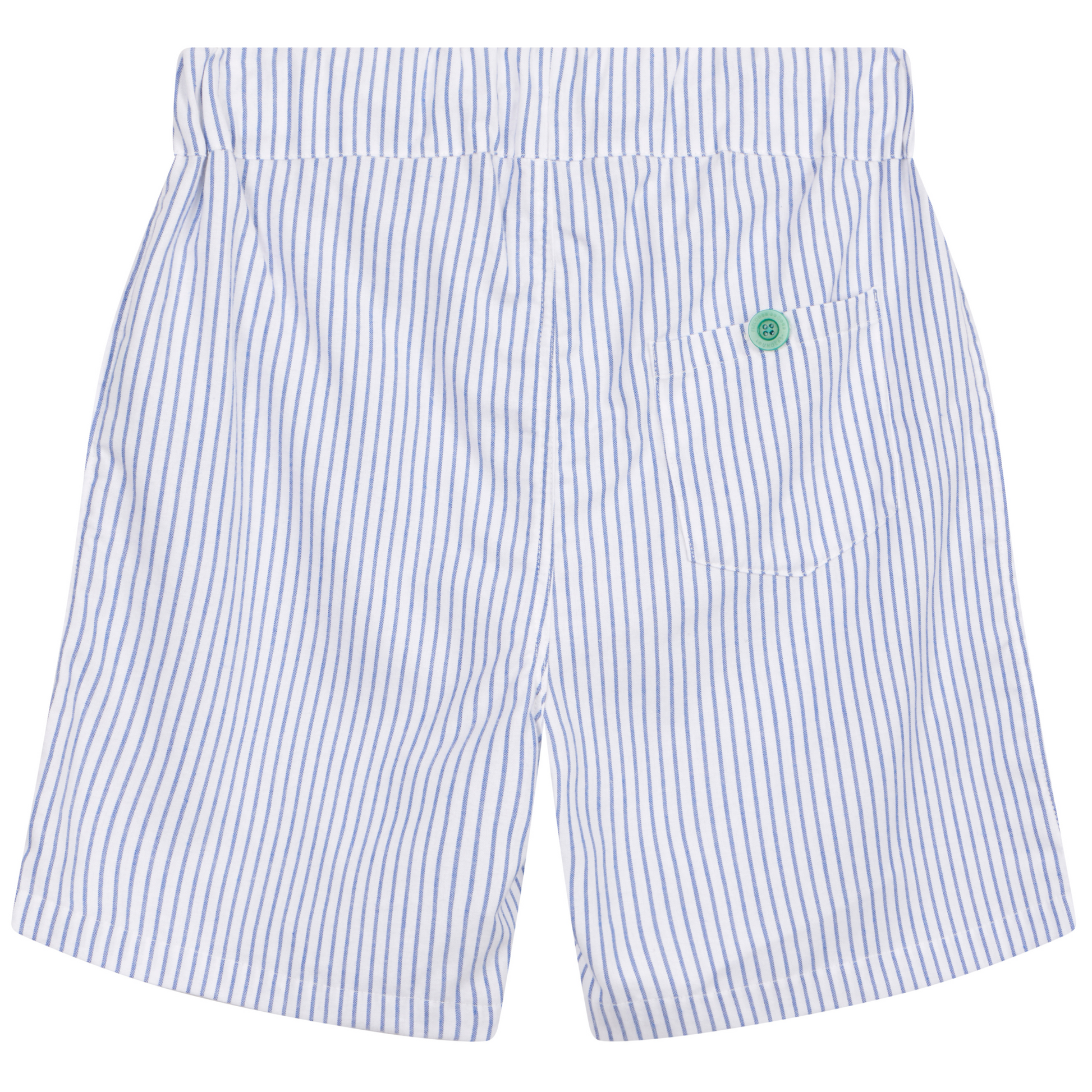Unisex Monk Seal Shorts in Blue and White Stripe