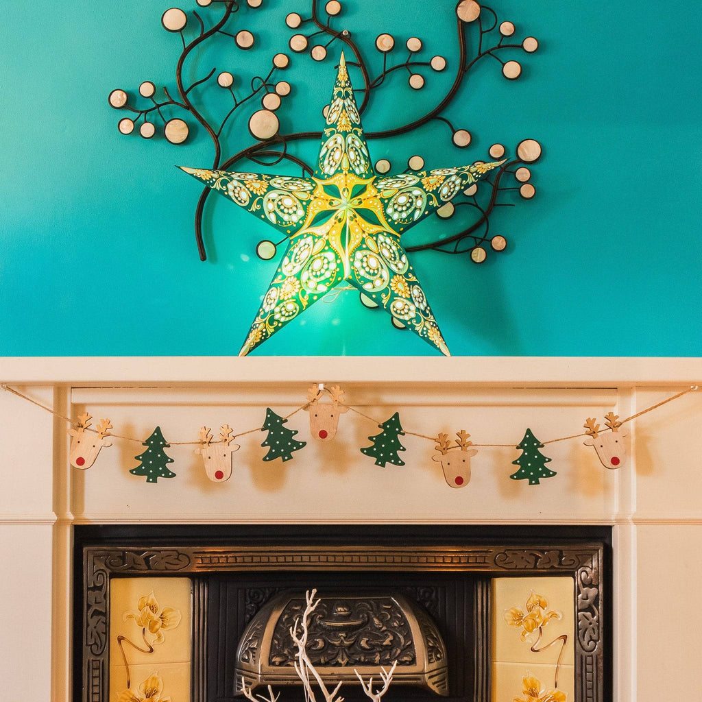 Phoenix Azure Blue Star Lantern