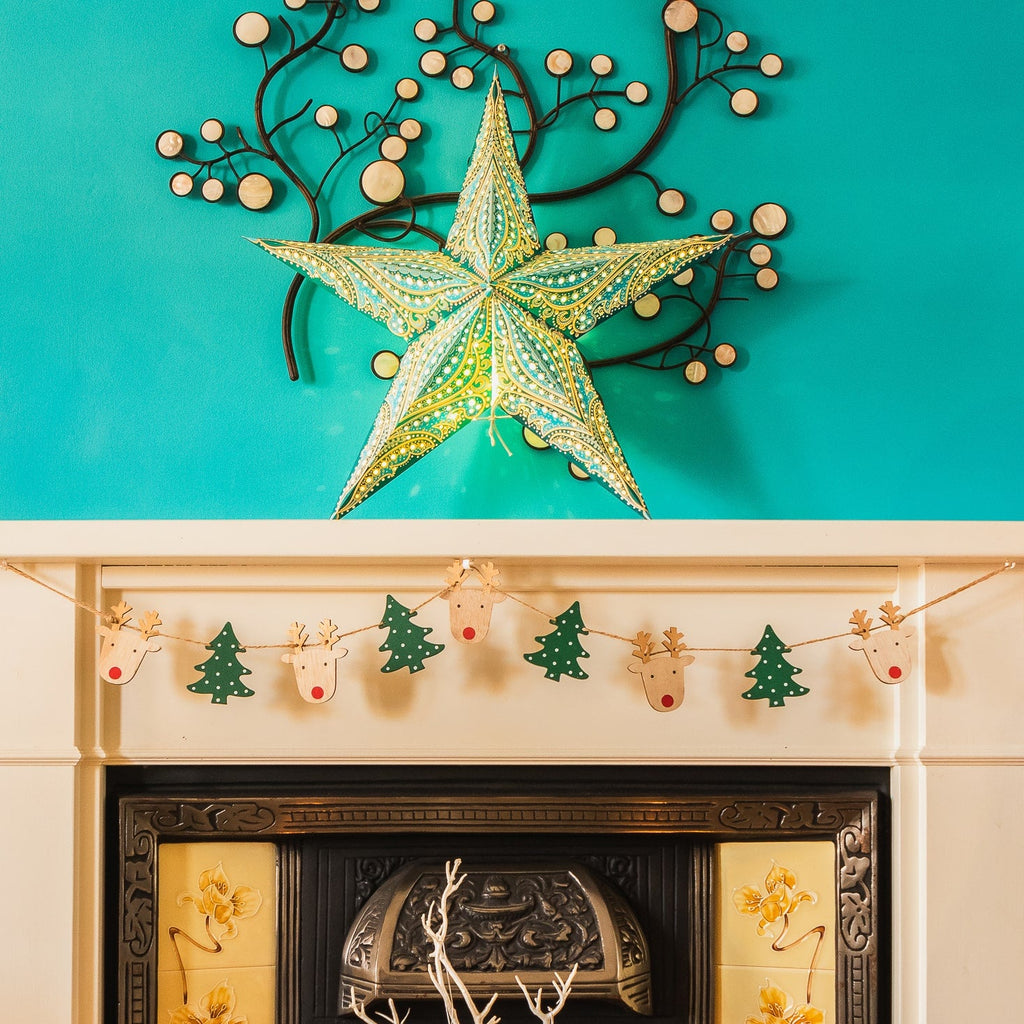 Electric Blue Paper Star Lantern Fantasia Chill