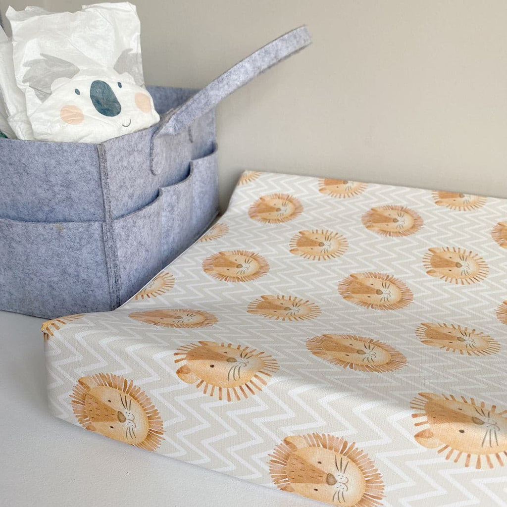 Anti-Roll Wedge Changing Mat - Lion Print