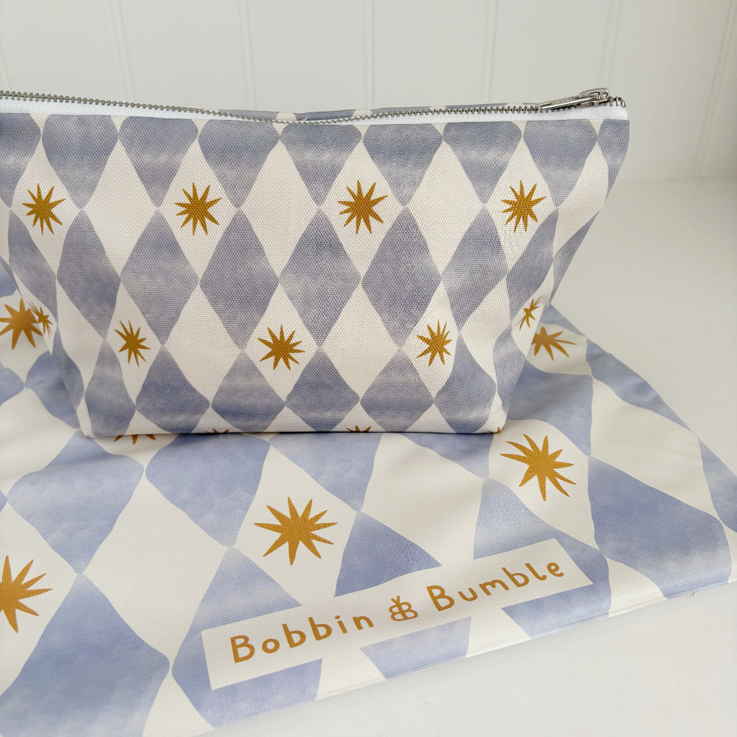 Nappy Wallet - Blue Harlequin