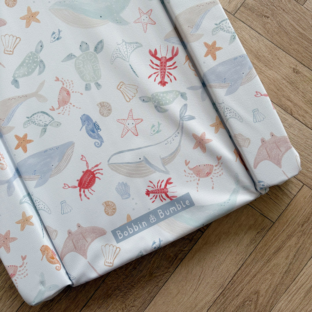 Standard Changing Mat - Deep Blue Sea Print
