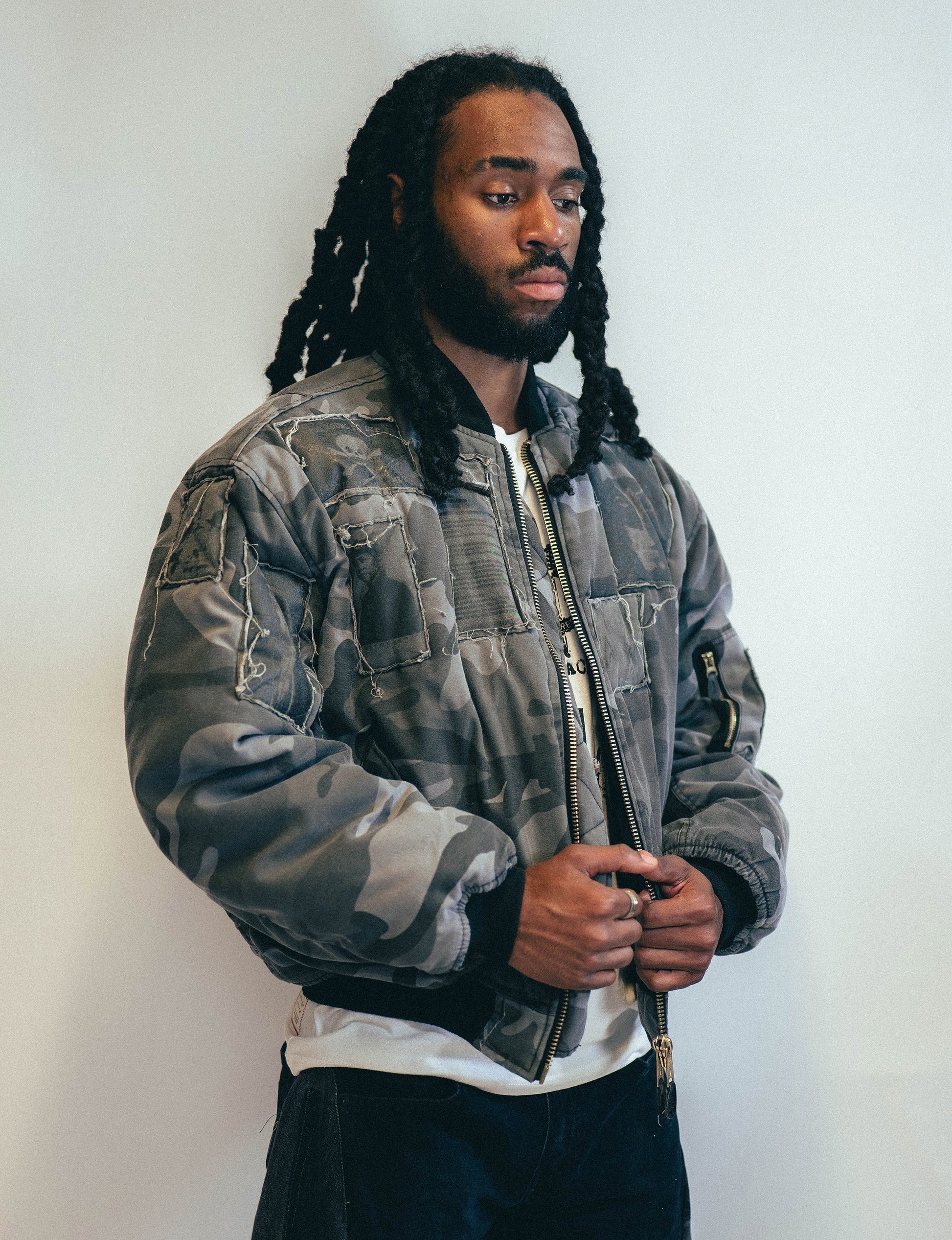 MA1 Bomber Jacket in Grey Camo