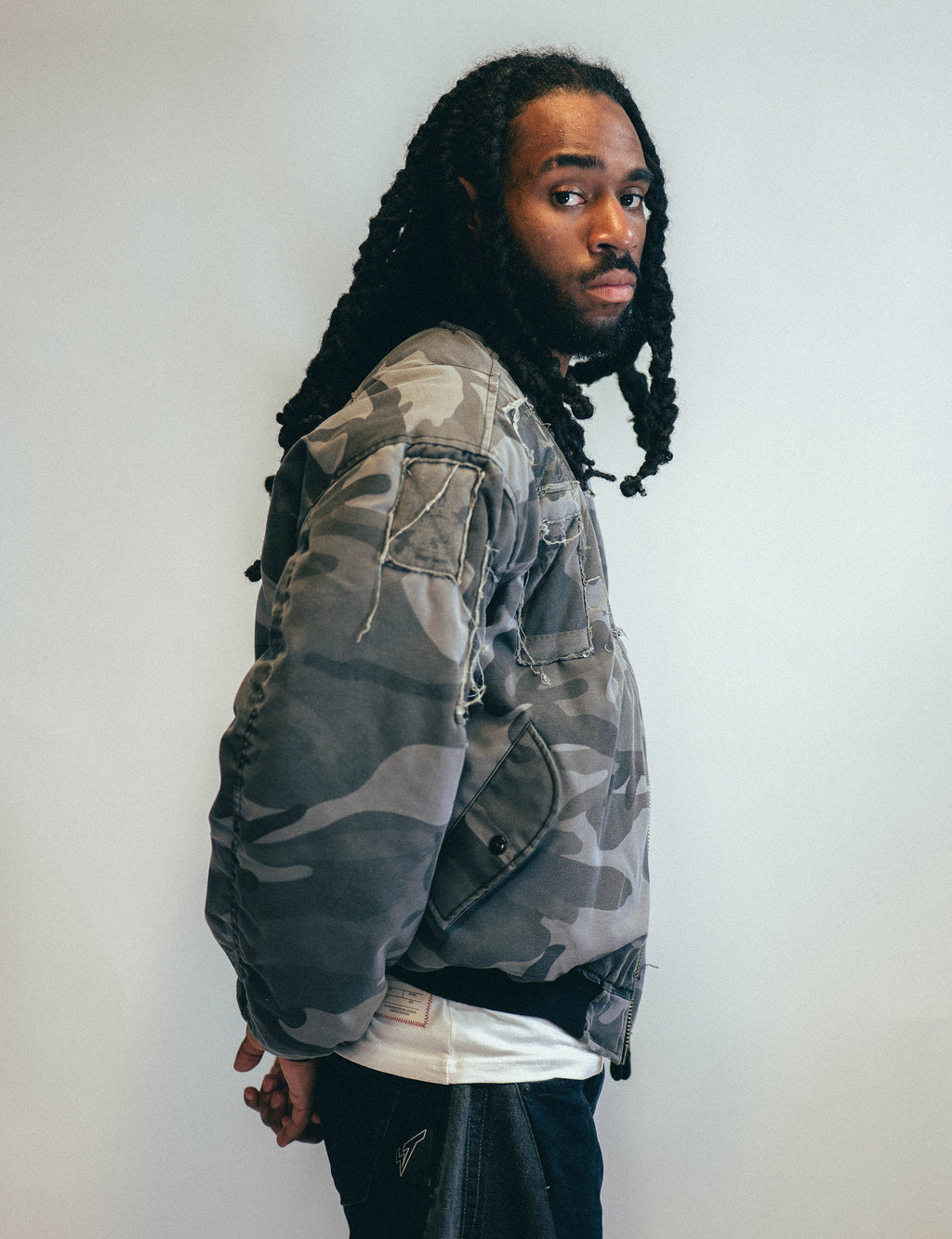 MA1 Bomber Jacket in Grey Camo