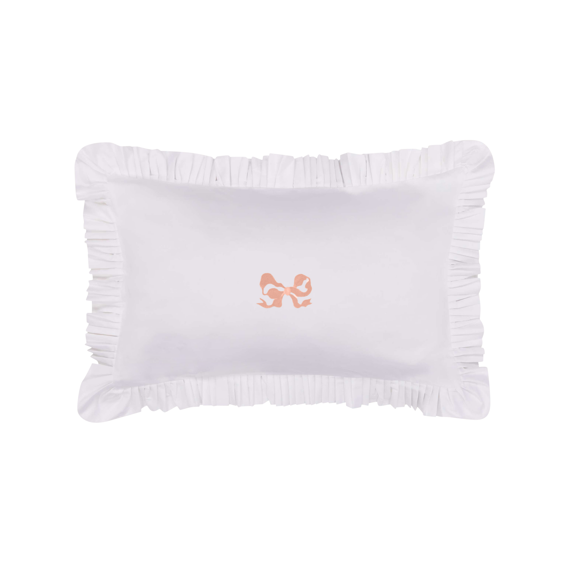 Arabella Bow Ruffle Frill Pillowcase Pair