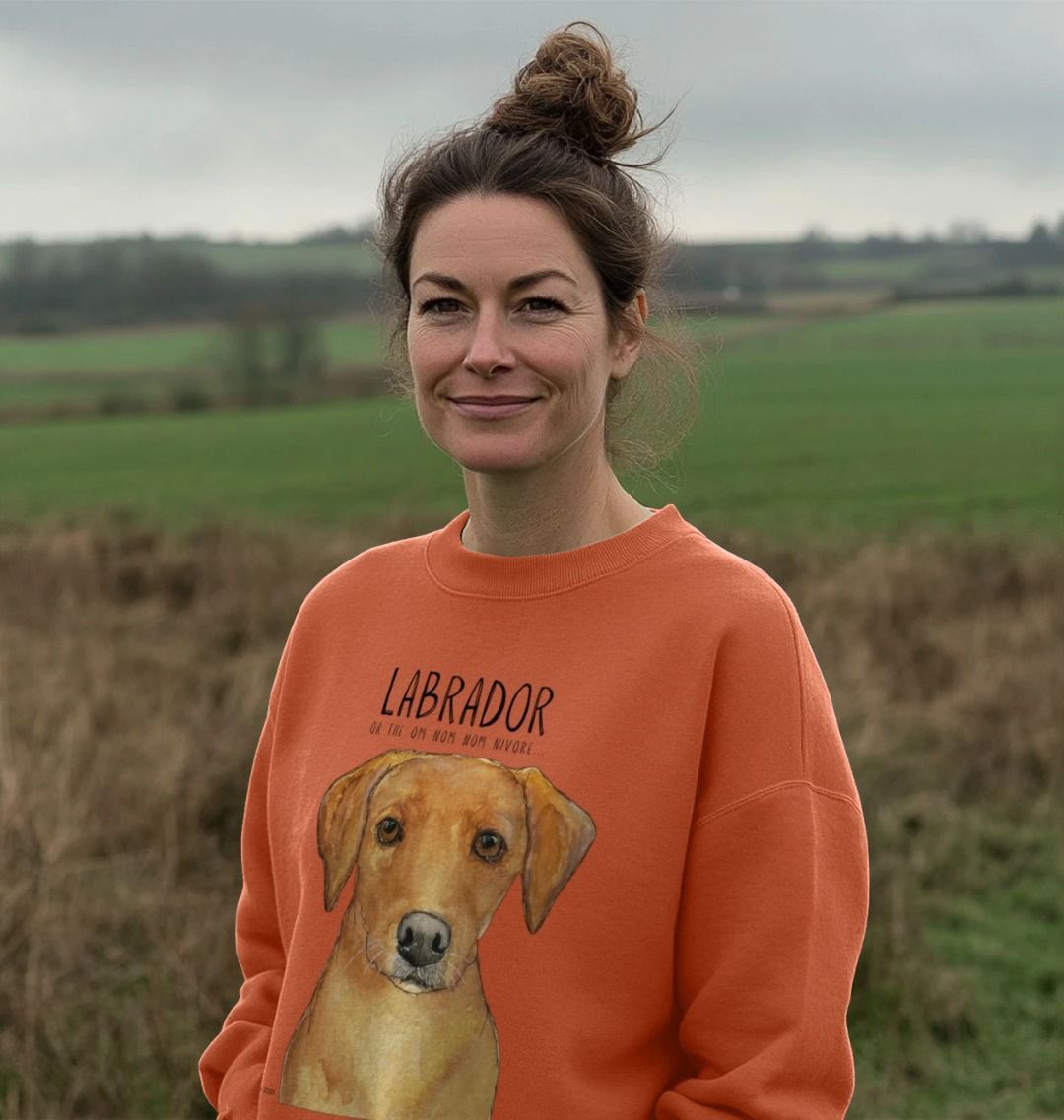 Fox Red Labrador Oversized Sweatshirt Will Sit for Snacks