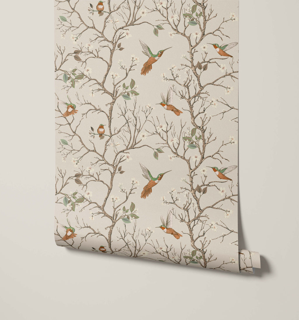 Bronte Bird and Branch Wallpaper