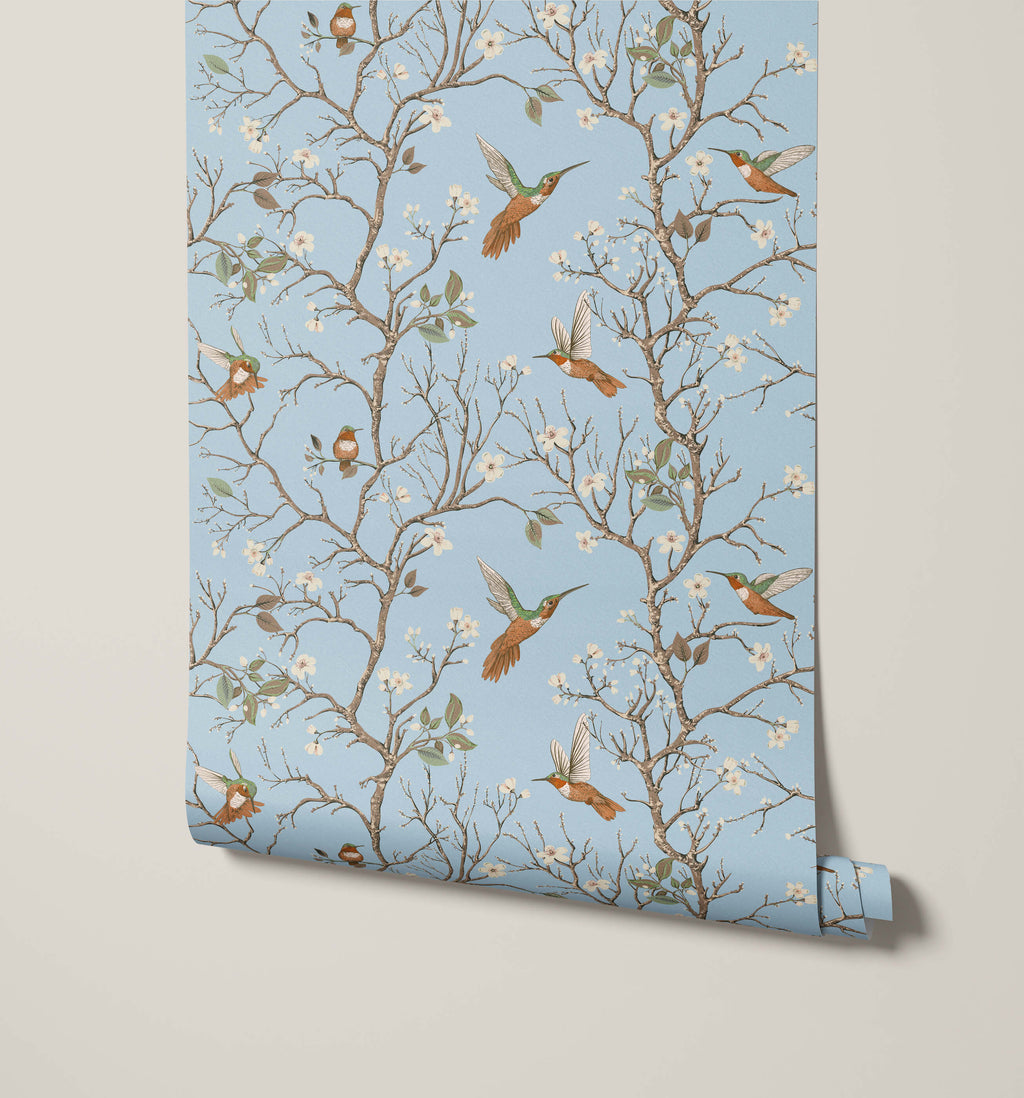 Bronte Bird and Branch Wallpaper