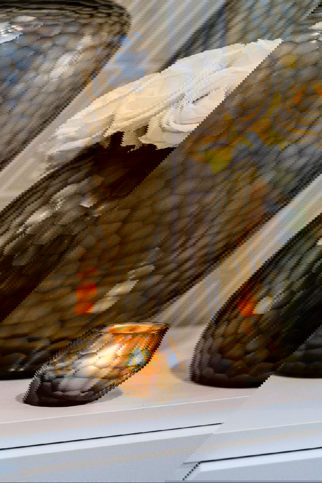 Hematite Candleholder Steel Grey 9cm