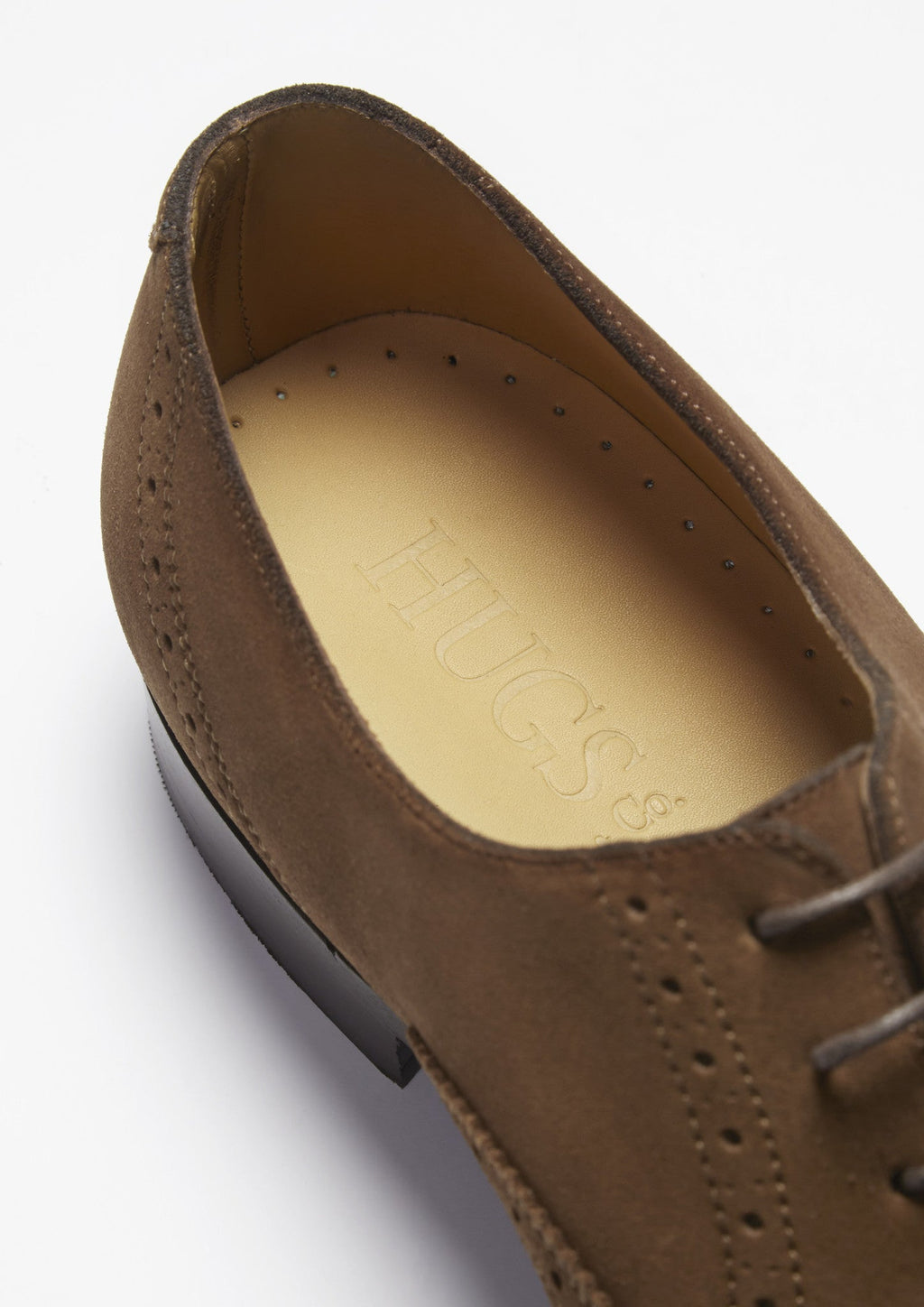 Brown Suede Brogues with Welted Leather Sole