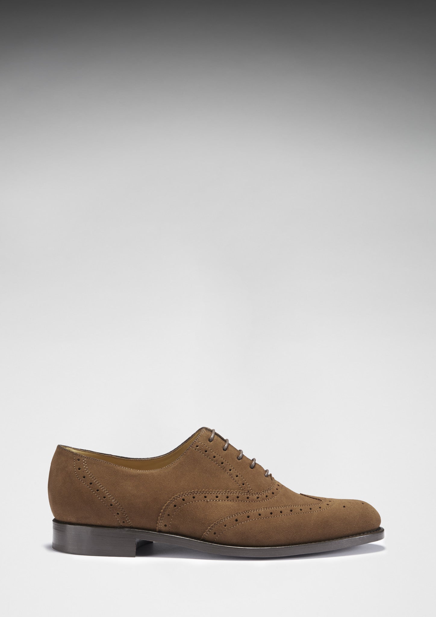 Brown Suede Brogues with Welted Leather Sole