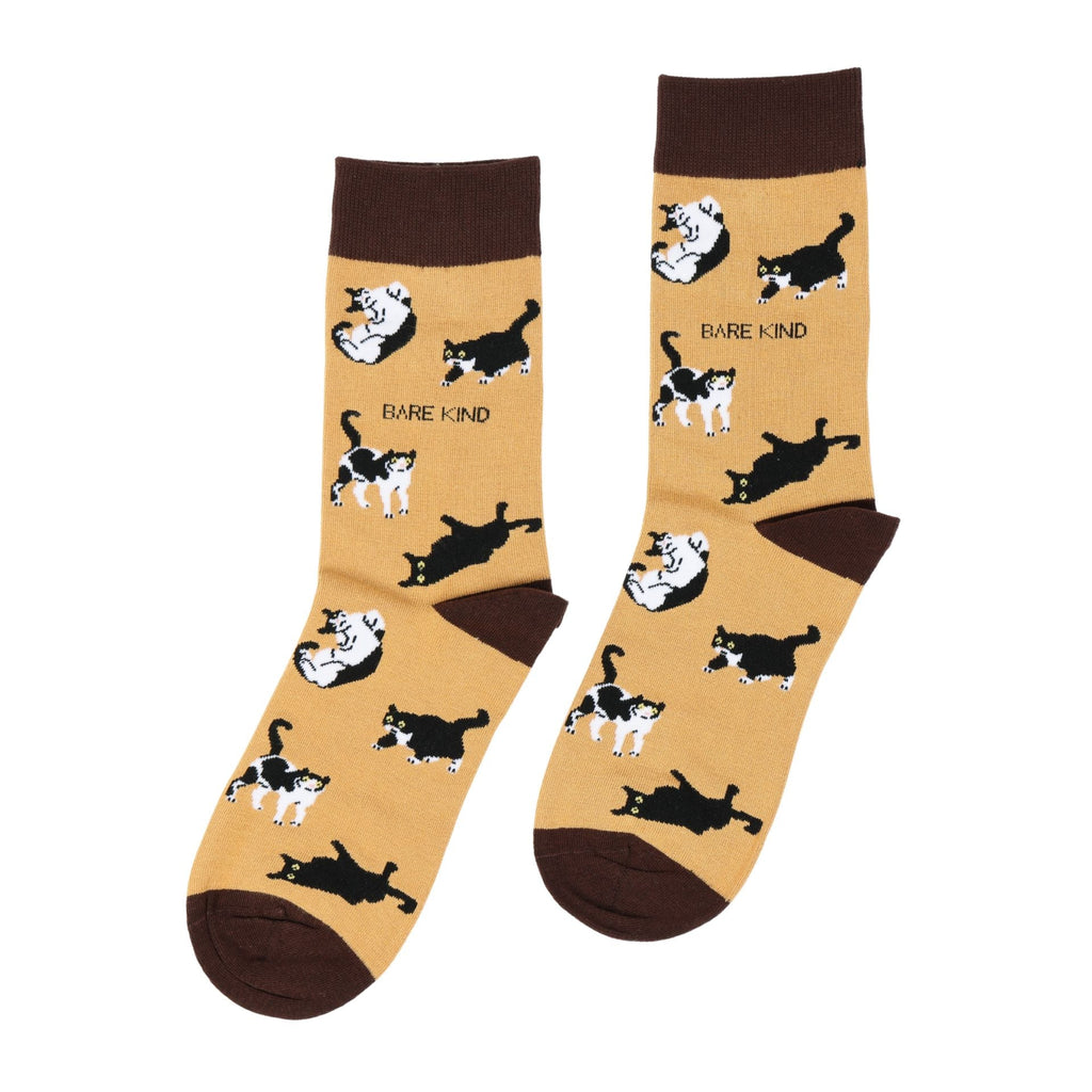Brown Bamboo Cat Socks