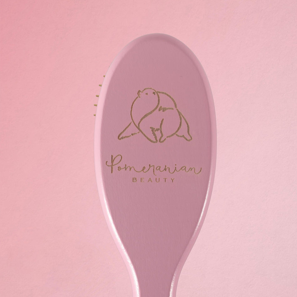Rose Gold Pomeranian Grooming Brush