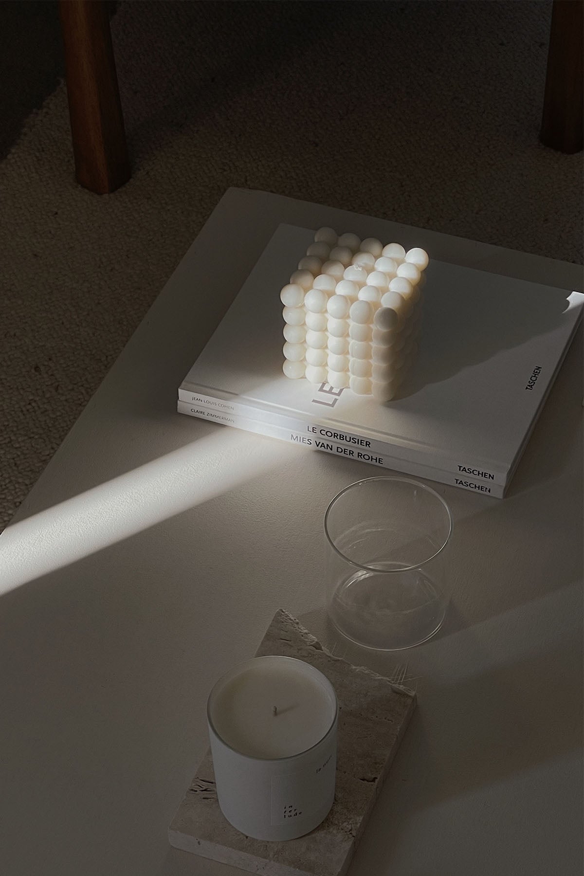 Large Pastel Bubble Cube Candle