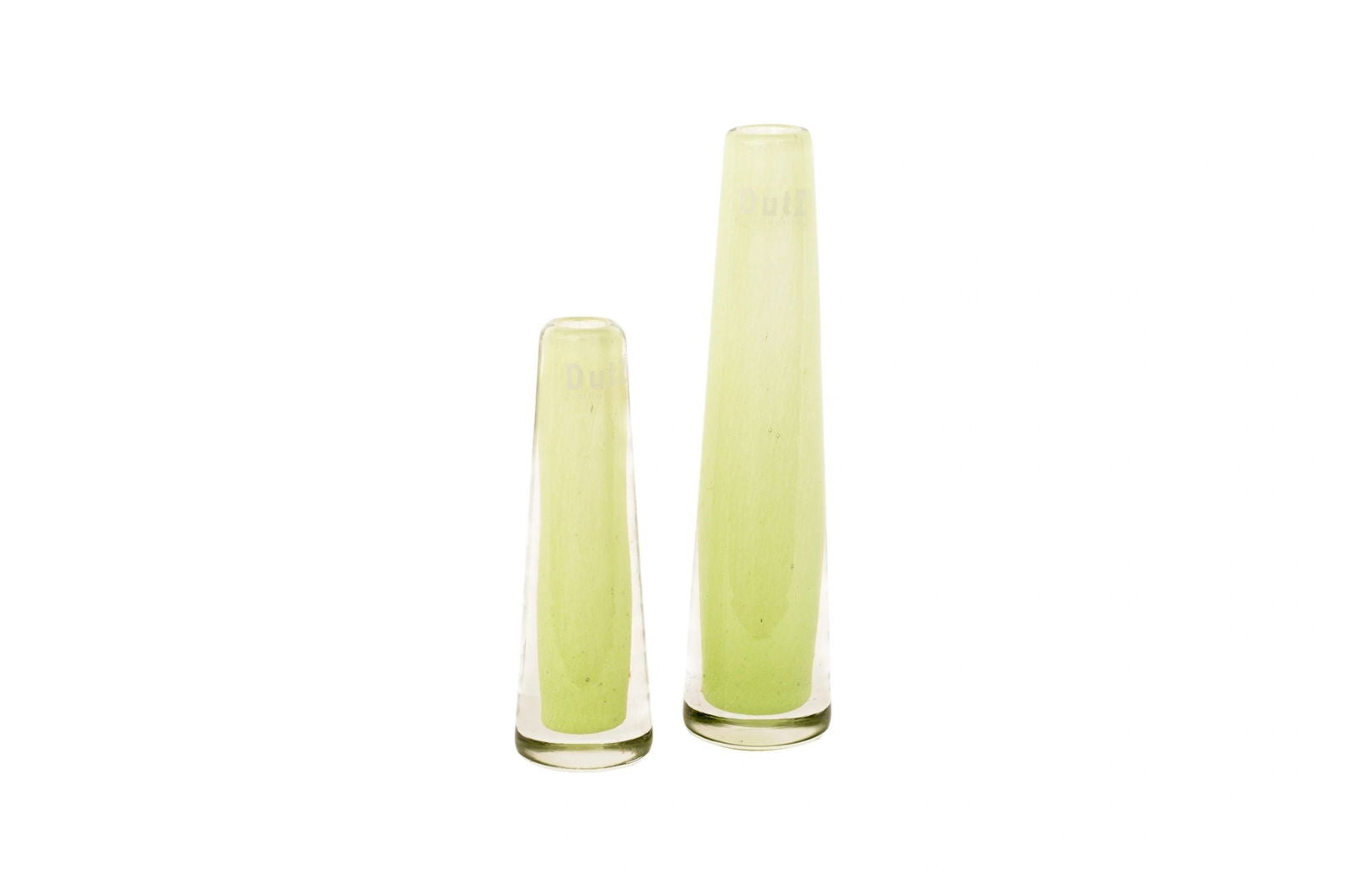 Light Green Mouth Blown Glass Solifleur Vase