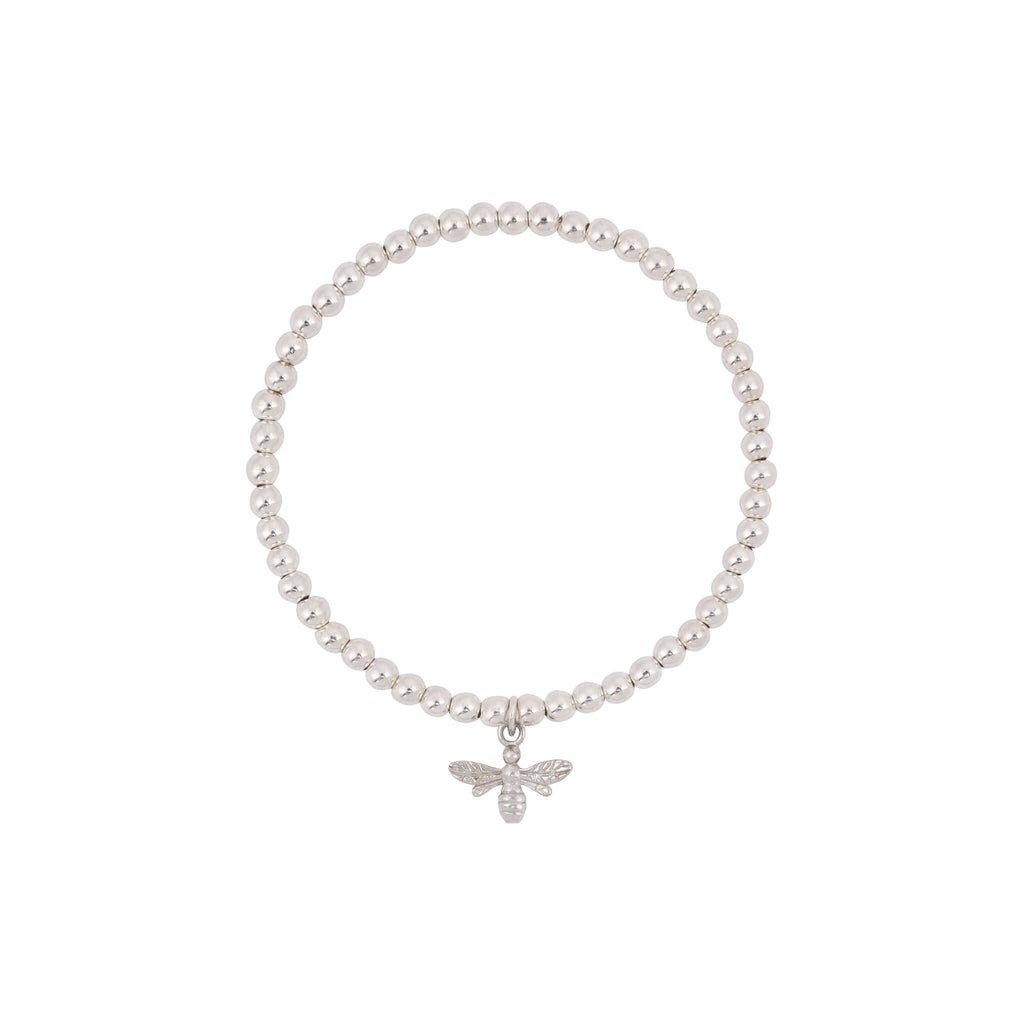 Silver Bee Stretch Bracelet