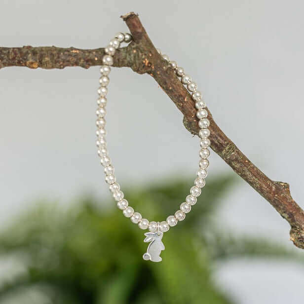 Sterling Silver Bunny Charm Bracelet
