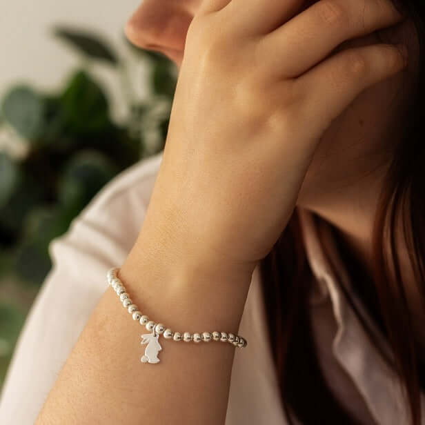 Sterling Silver Bunny Charm Bracelet