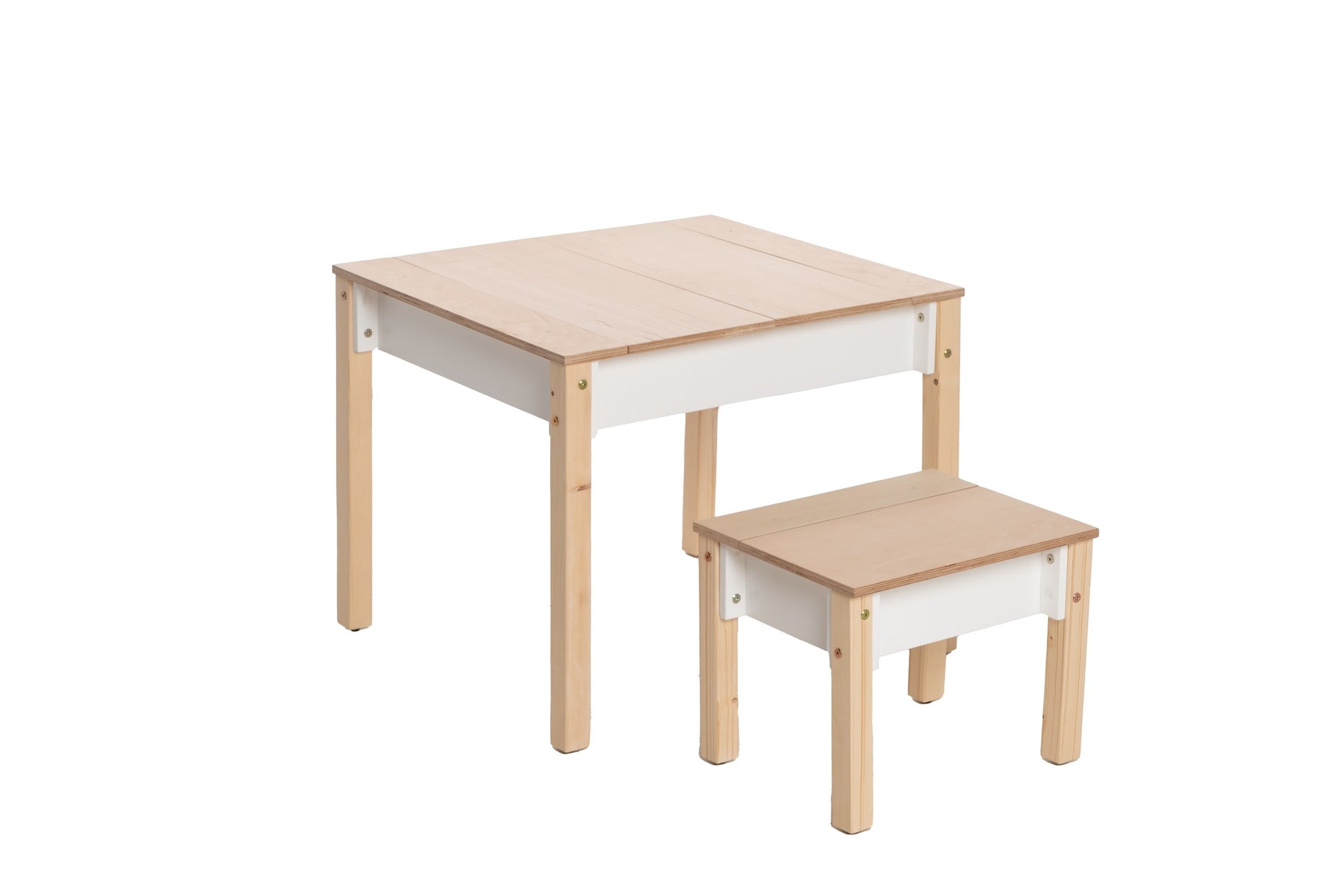 a functional kids table and chair set with storage in a bright playroom