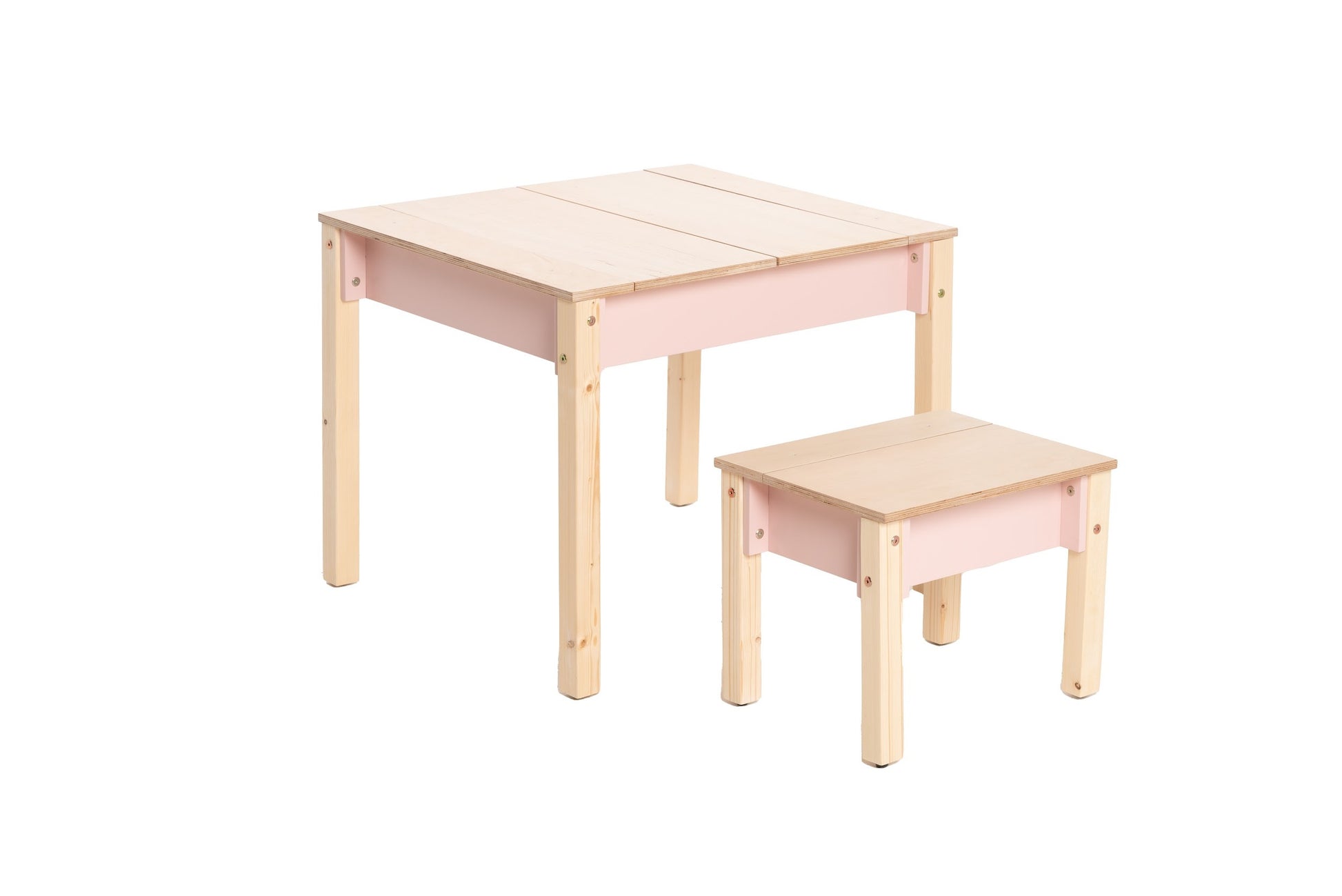 a functional kids table and chair set in a bright playroom showing its clever storage compartments