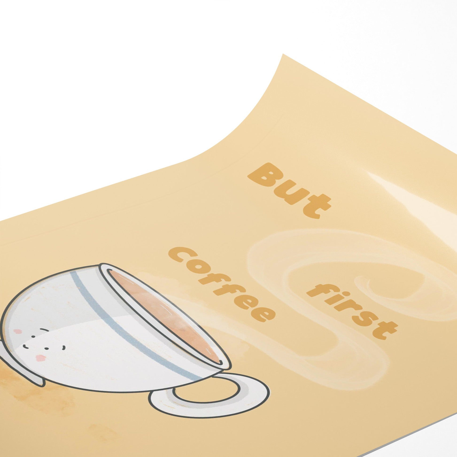 But First Coffee Funny Wall Art Print