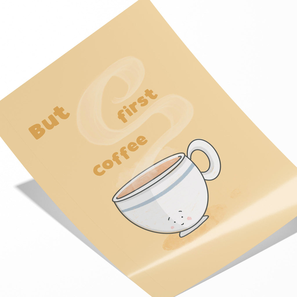 But First Coffee Funny Wall Art Print