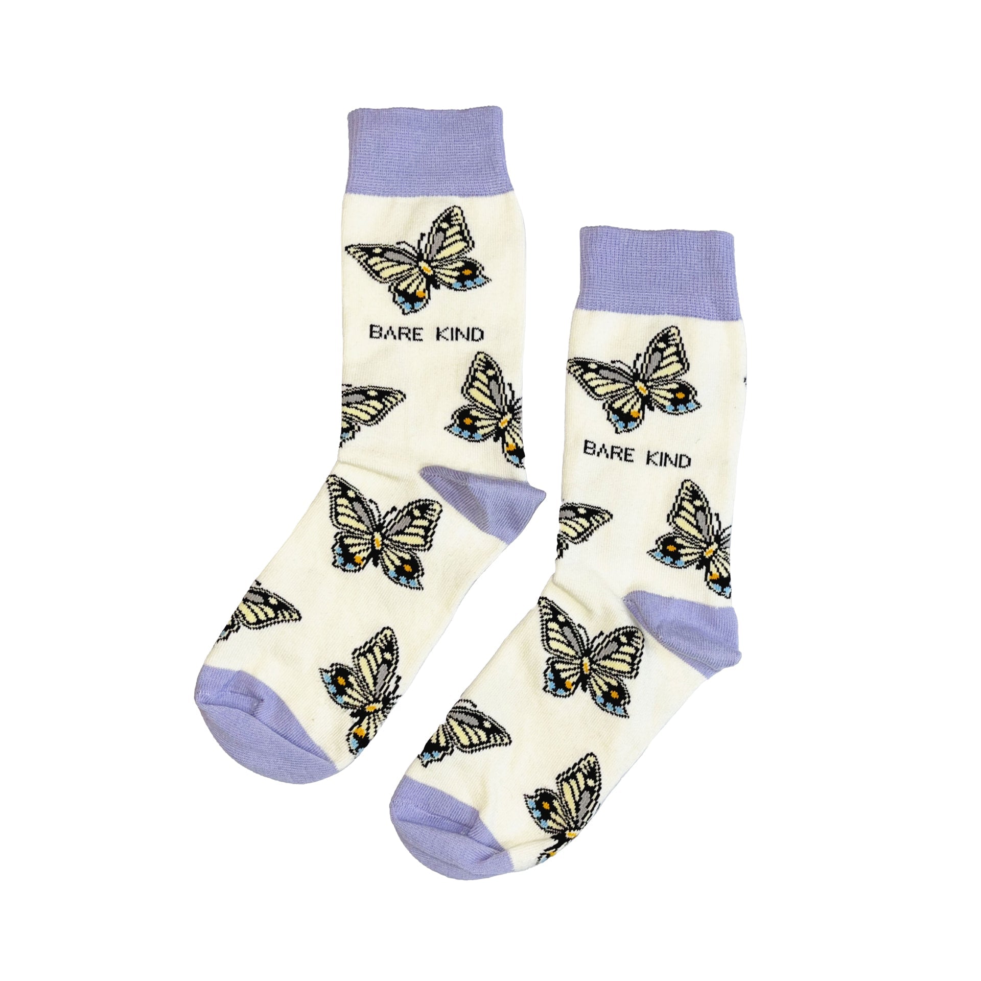 Save the Butterflies Bamboo Socks in Cream