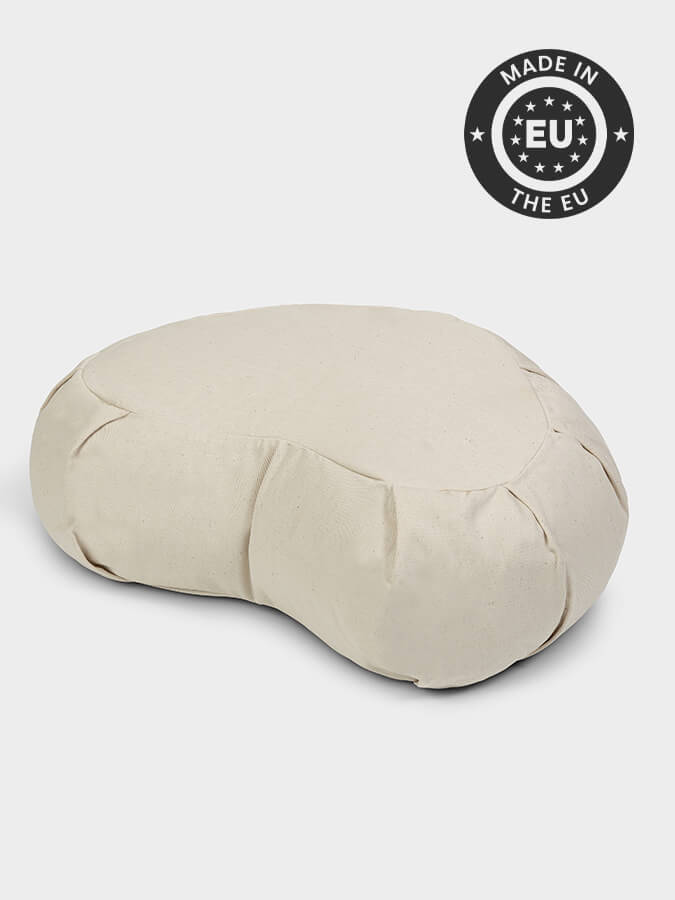 Organic Buckwheat Zafu Crescent Meditation Cushion