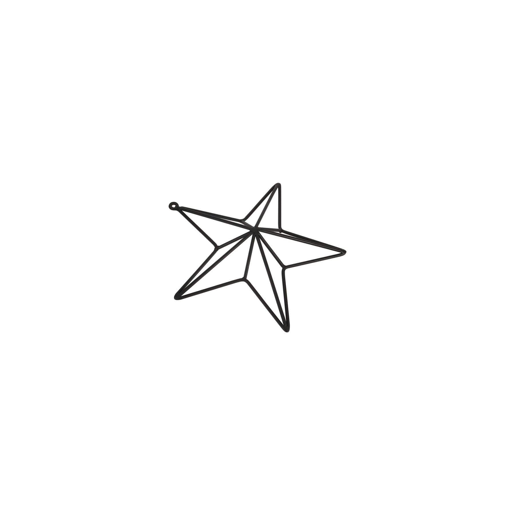 Matte black convex metal star wall art, modern 35cm contemporary decor with dimensional depth by RoomLondon at brixbailey.com