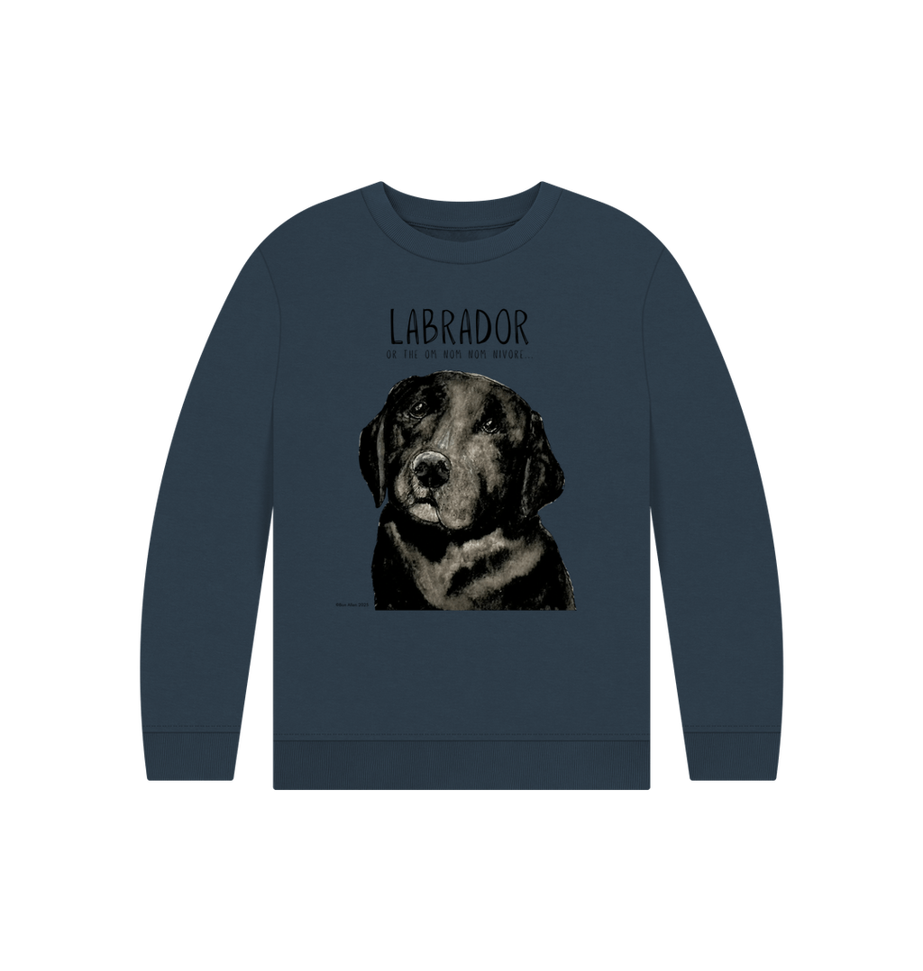 The Crumb Catcher in Chief Black Labrador Kids Sweatshirt