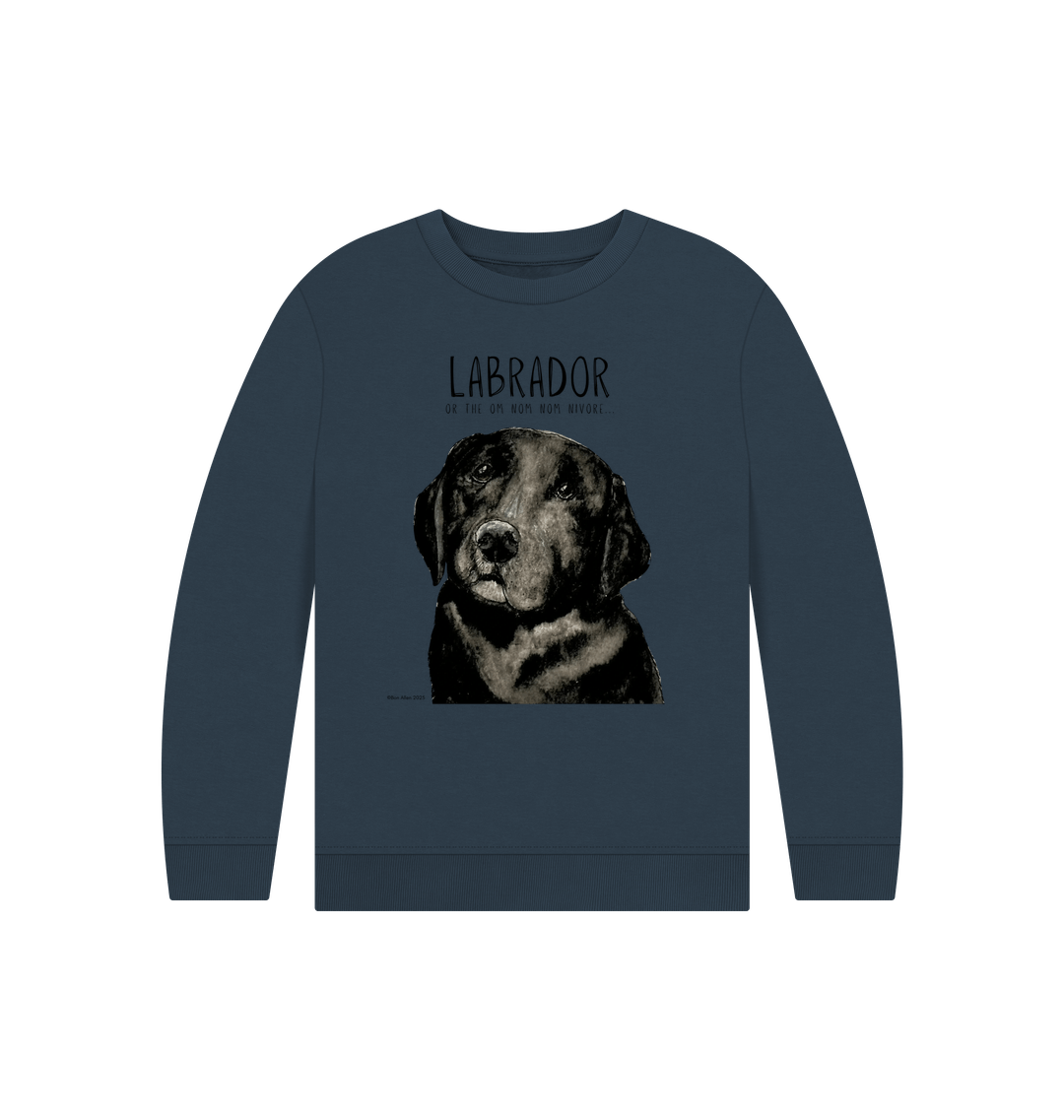 The Crumb Catcher in Chief Black Labrador Kids Sweatshirt
