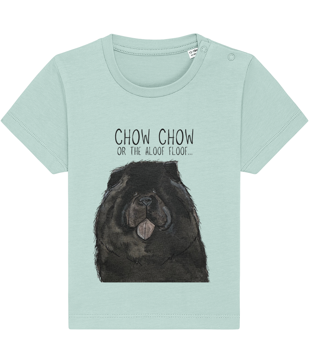 Adorable Black Chow Chow Baby T-Shirt Cute Dog-Themed Tee for Little Ones