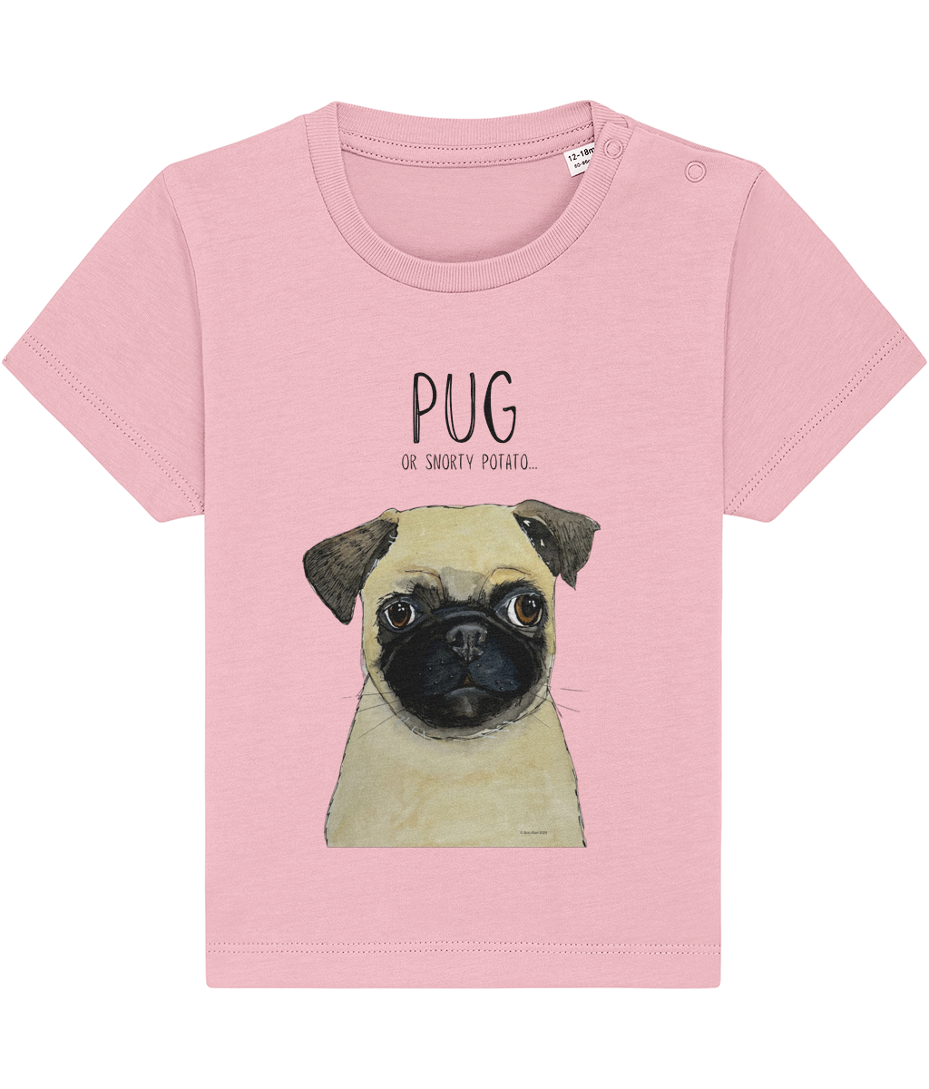 Pug Baby T-Shirt Tiny Tee Major Cuteness