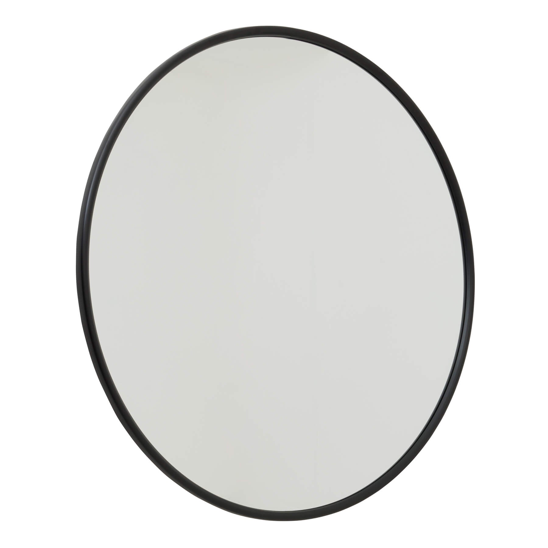 120cm floating black circle mirror with thin metal frame for modern decor by RoomLondon at brixbailey.com