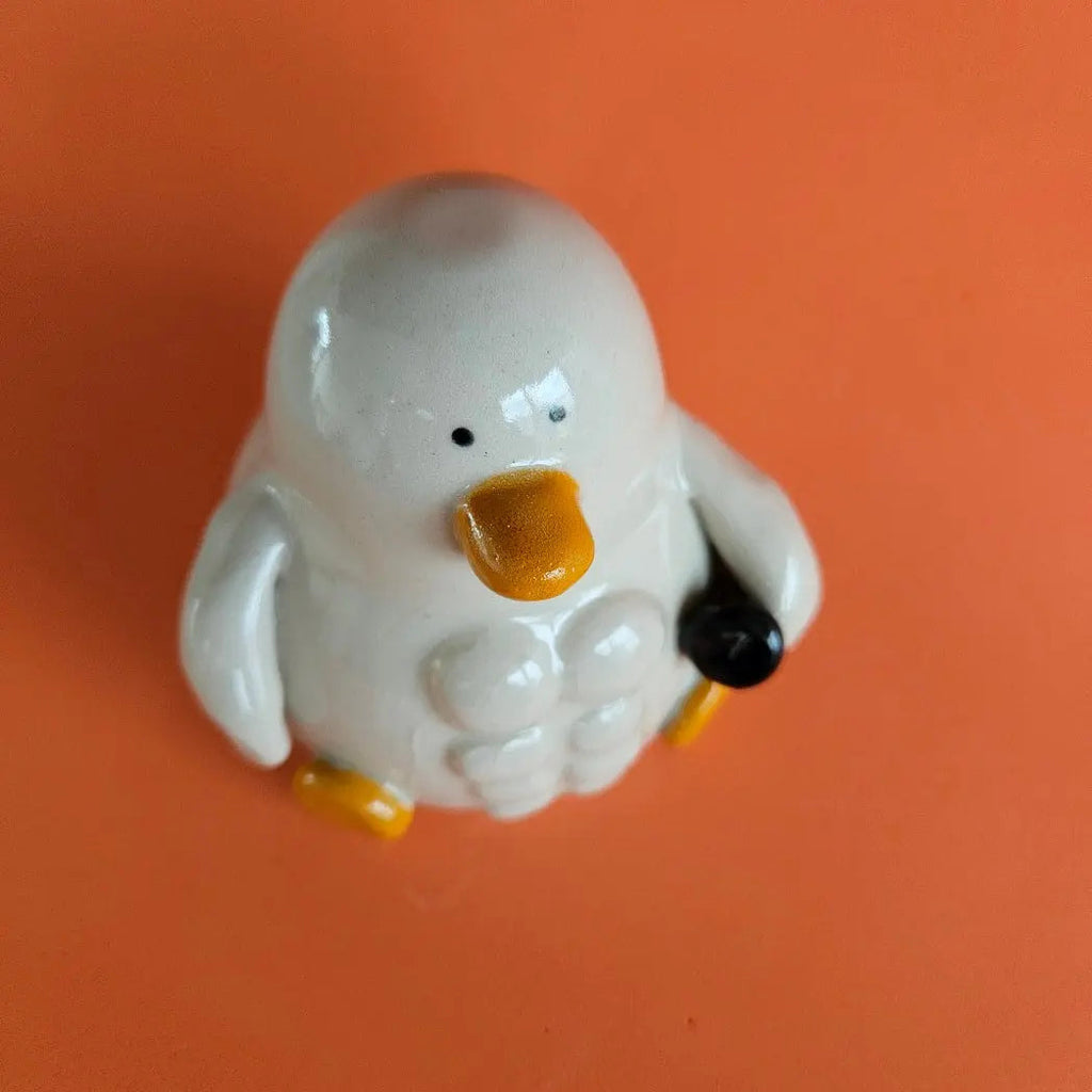 Russell the Gym Duck Ceramic Ornament